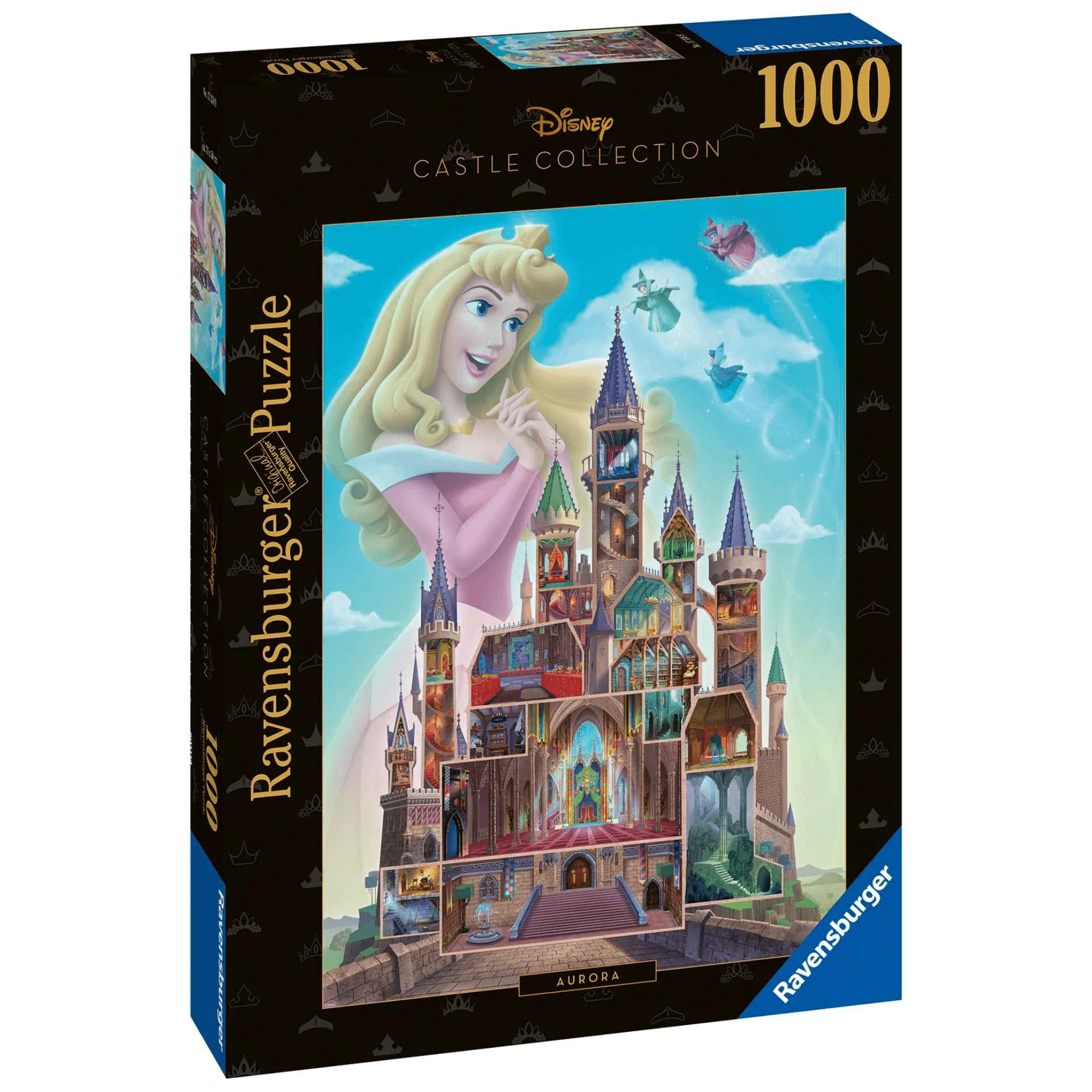 Ravensburger Puzzle Aurora Disney Castles, Colección Disney Collector´s Edition, 1000 Piezas, Puzzle