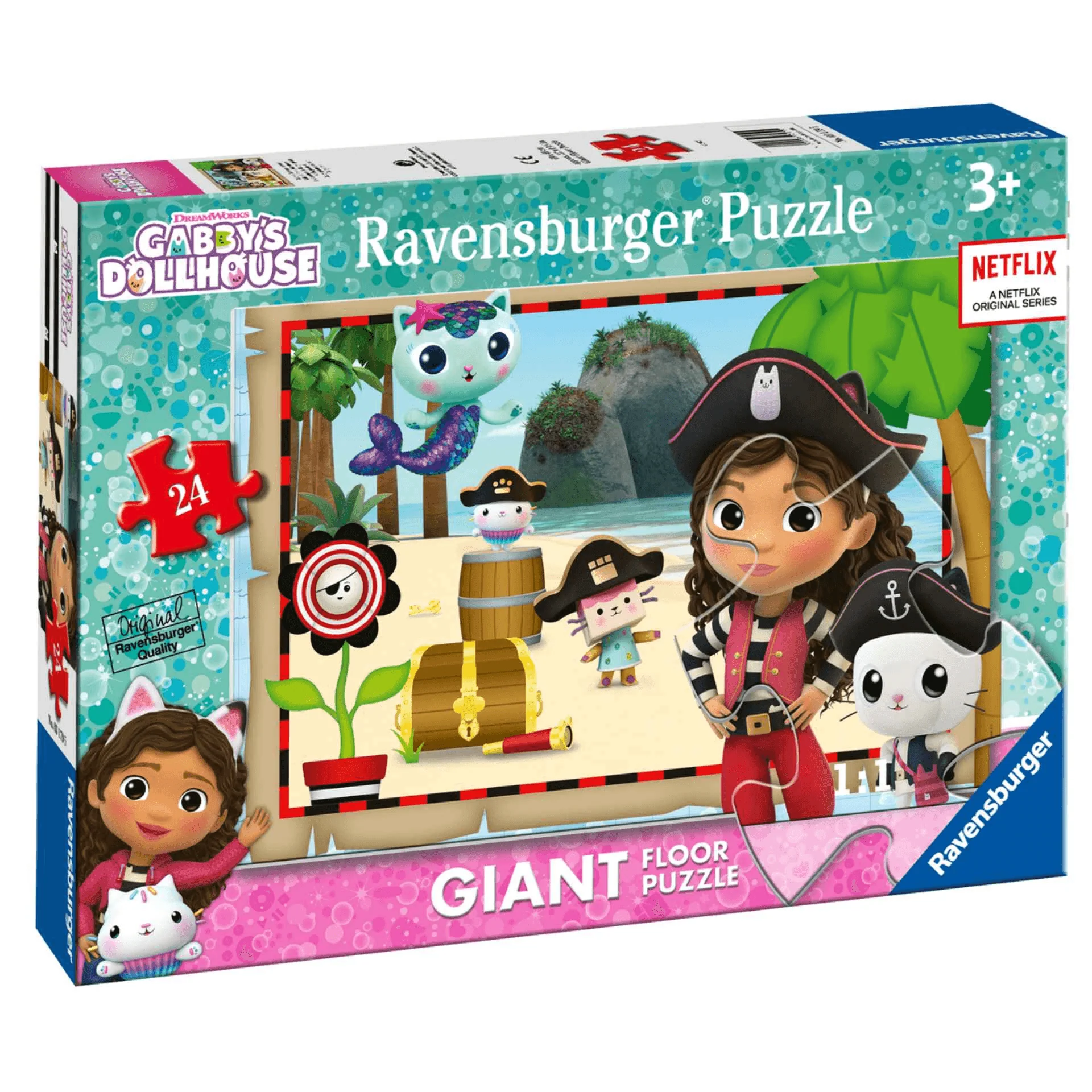 Ravensburger Puzzle Gabby´s Dollhouse B, Colección 24 Giant Suelo, 24 Piezas, Puzzle para Niños, Eda