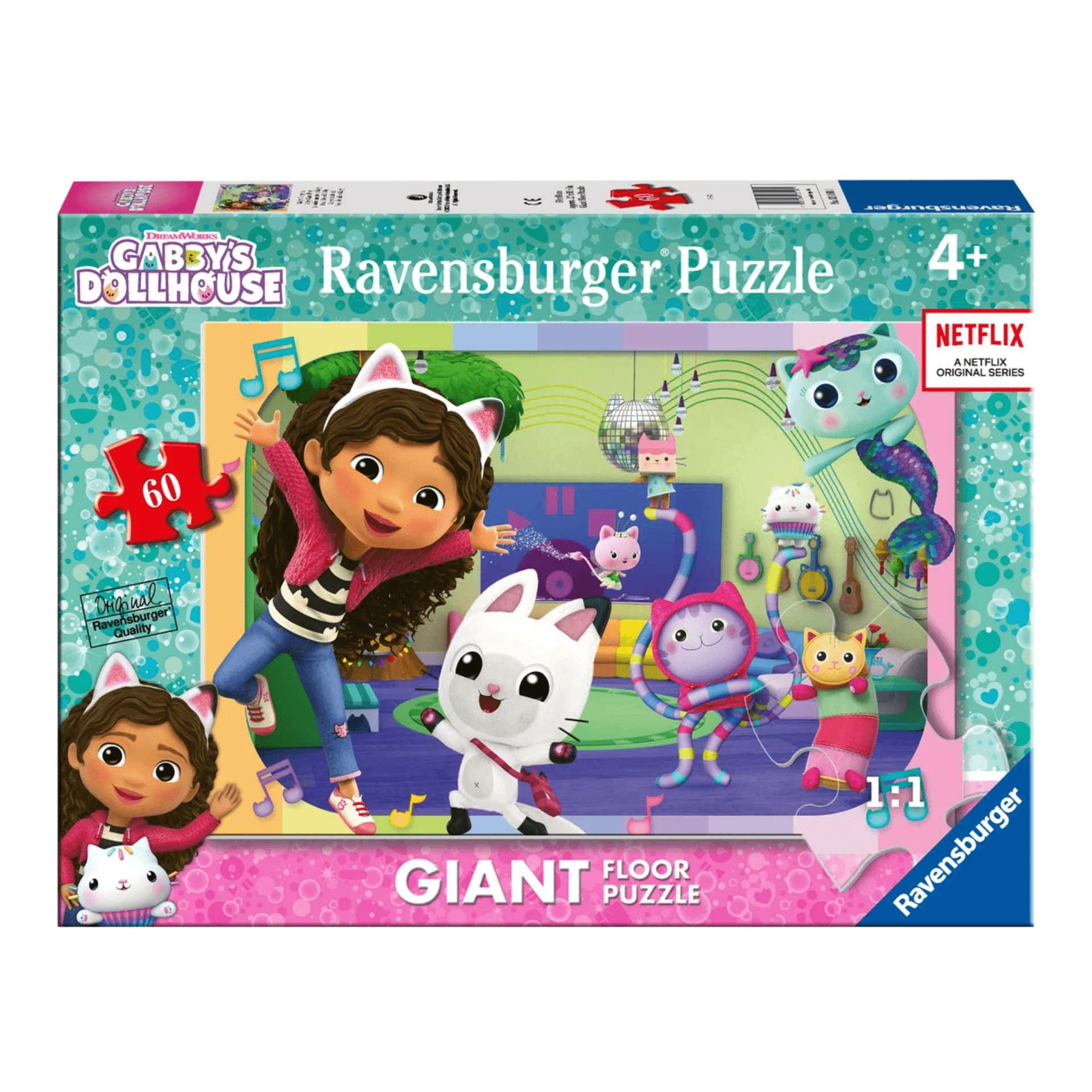 Ravensburger Puzzle Gabby´s Dollhouse, Colección 60 Giant Suelo, 60 Piezas, Puzzle para Niños, Edad - Image 2