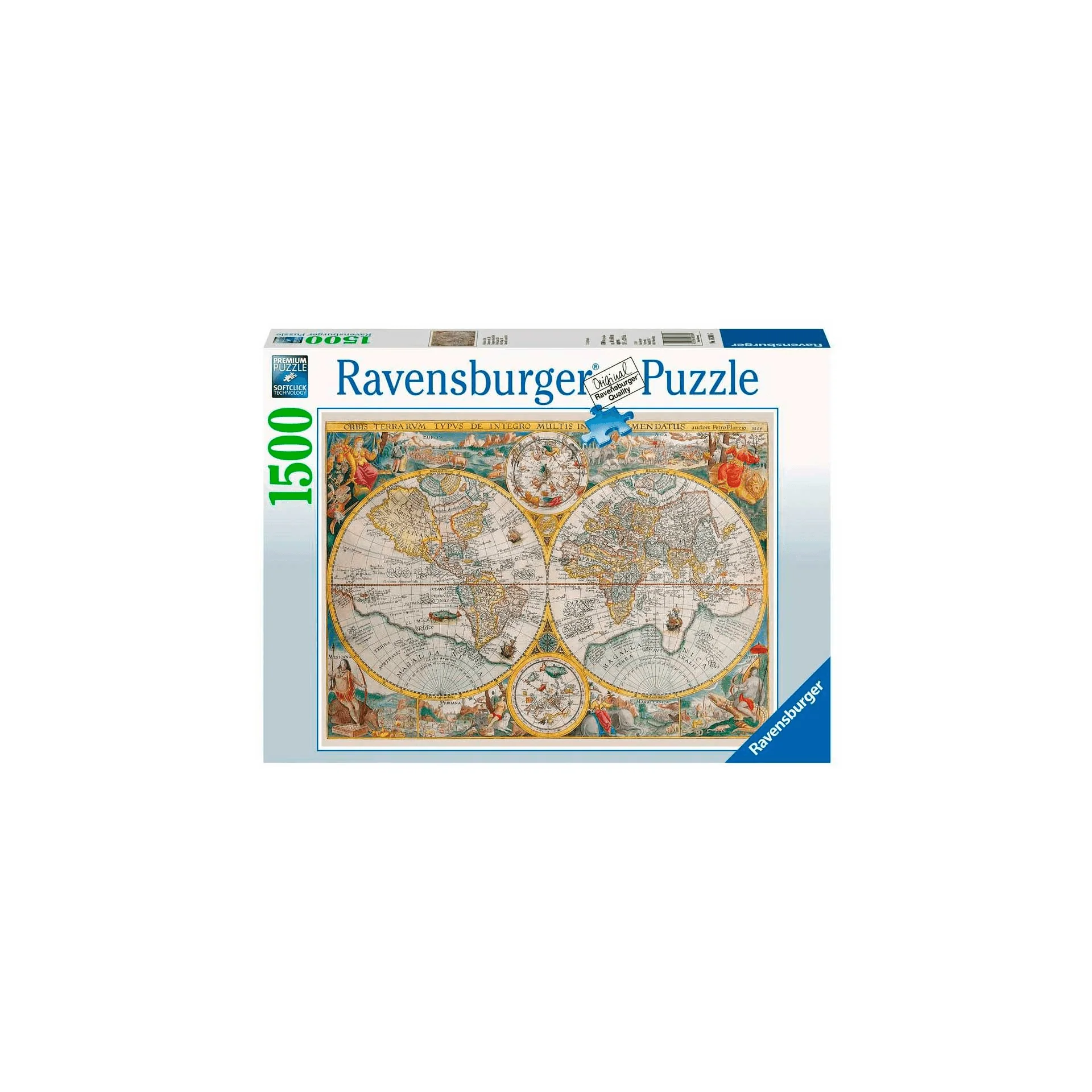 Ravensburger Puzzle Mapamundi Histórico, 1500 Piezas, Puzzle Adultos