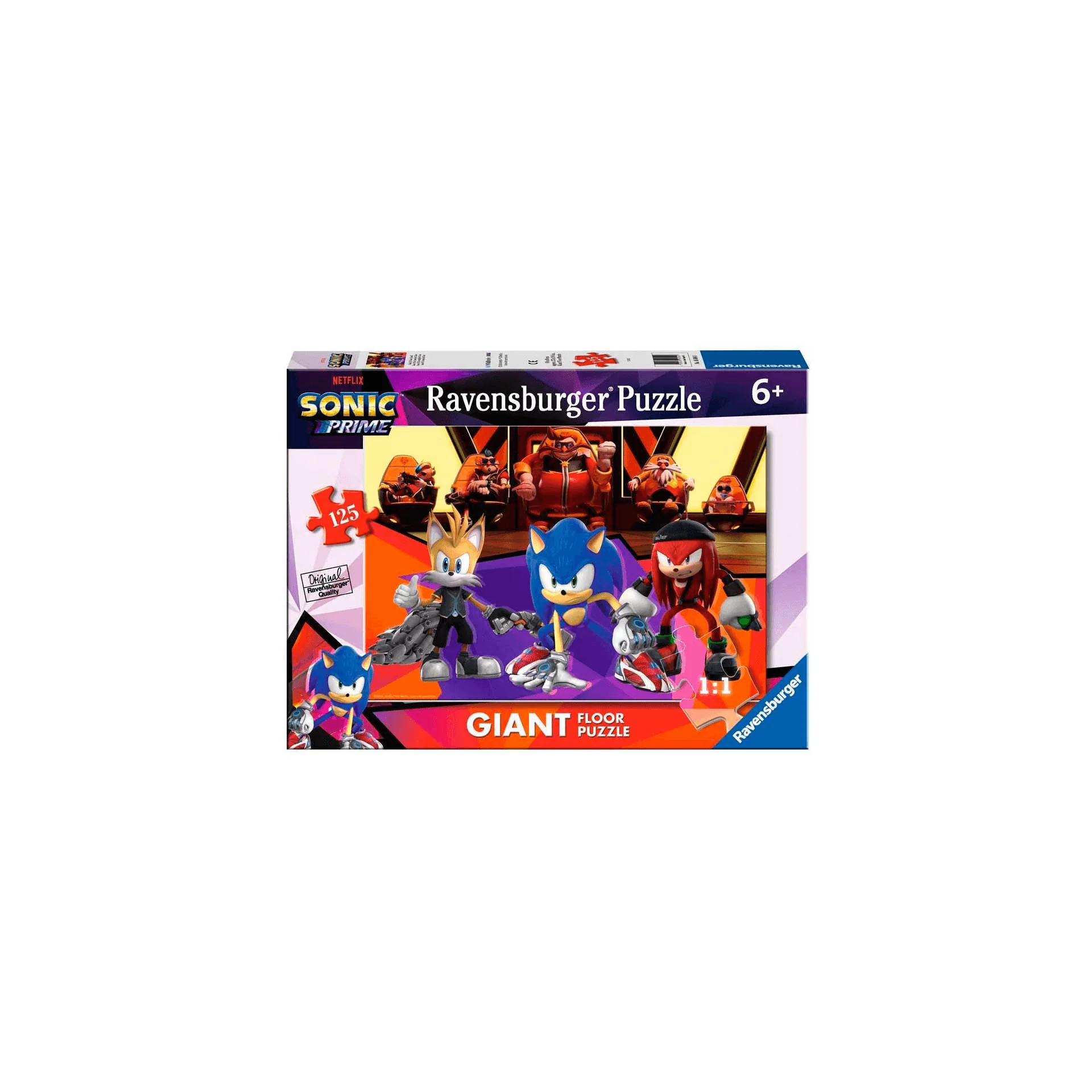 Ravensburger Puzzle Sonic, Colección 125 Giant Suelo, 125 Piezas, Puzzle para Niños, Edad Recomendad