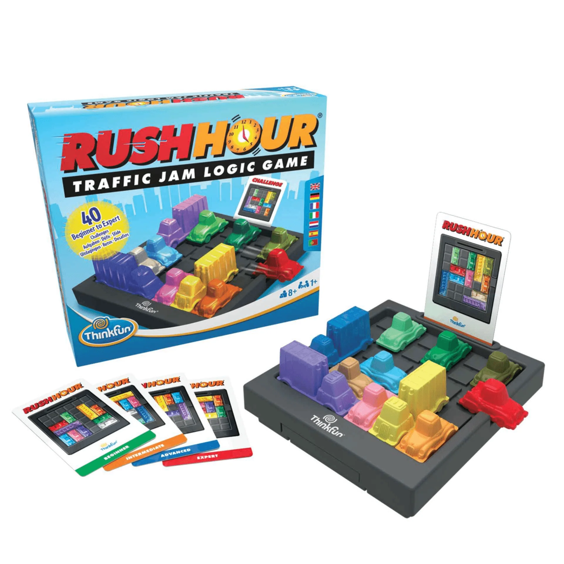 Ravensburger Rush Hour Escapa del Atasco, Juego de Lógica para Niños Edad 8+ Años, Think Fun