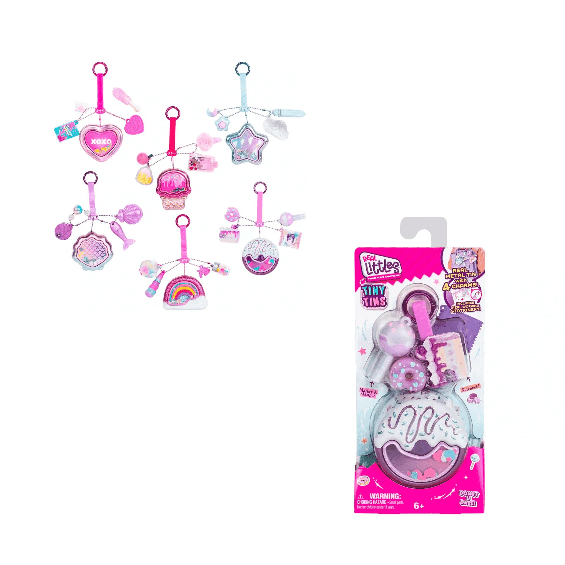 Real Littles Llaveros Colgantes Tiny Tins