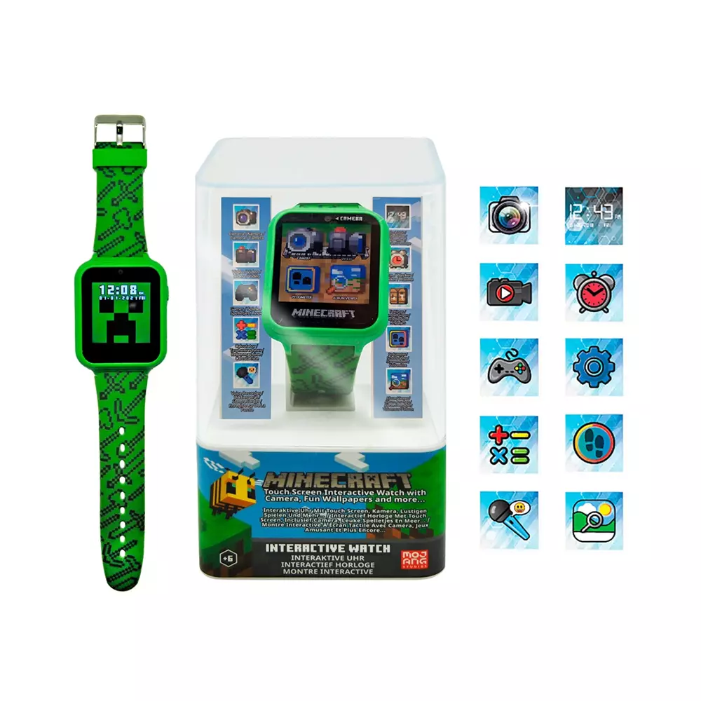 Reloj interactivo Minecraft con cámara y juegos - Image 3