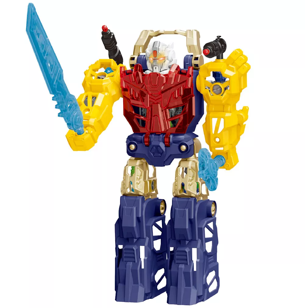Robot transformable Stratos con luz y sonido Toy Planet 39 cm