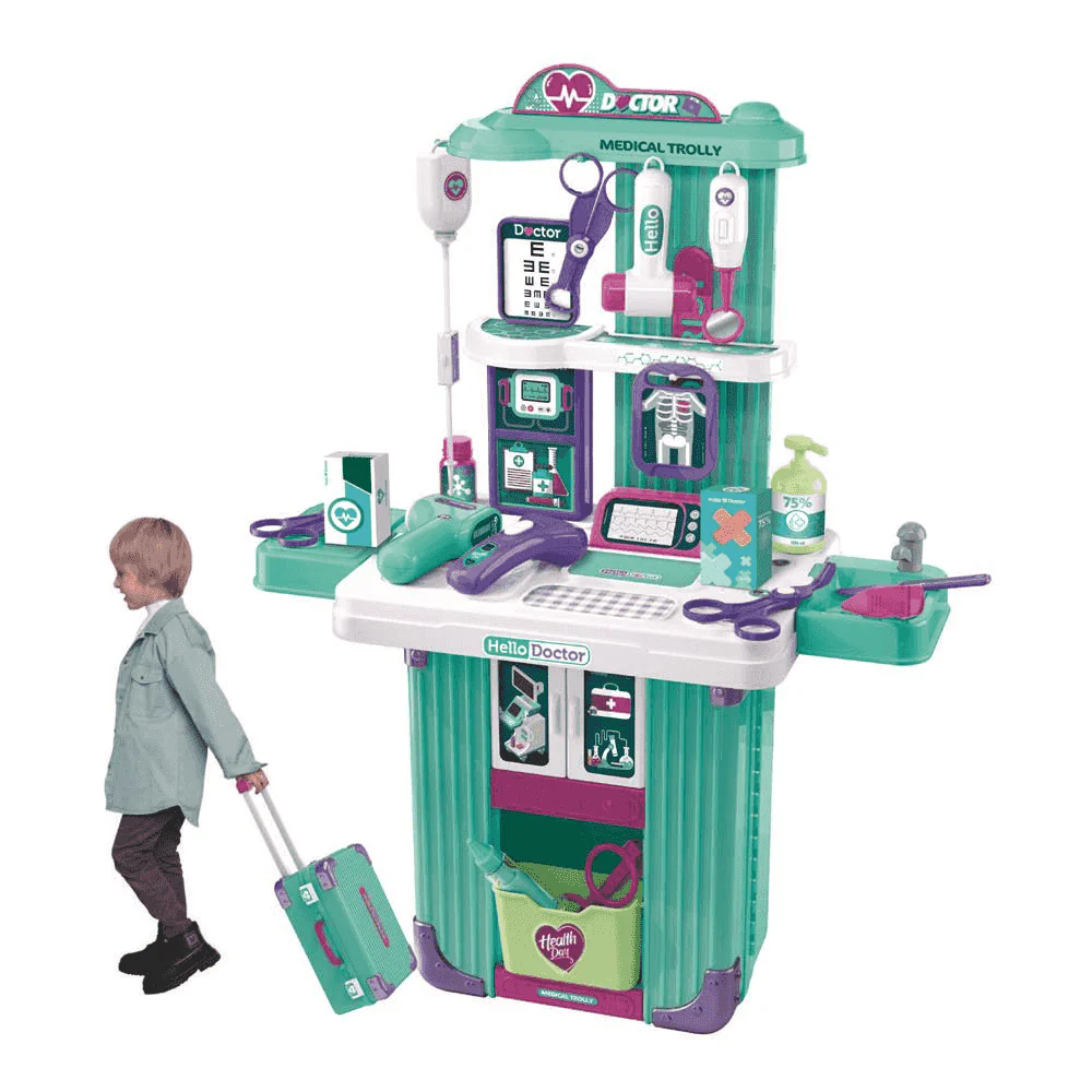 Role Planet Trolley Doctor – MaletÃn médico de ruedas con más de 20 piezas (3+)