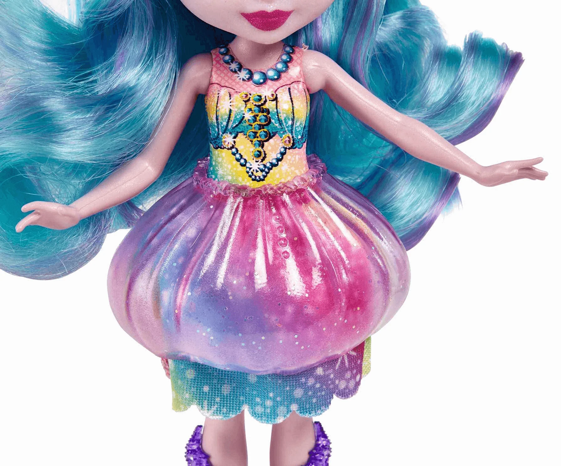 Royal Enchantimals Ocean Kingdom Muñeca Jelanie Jellyfish con mascota 4 años - Image 4