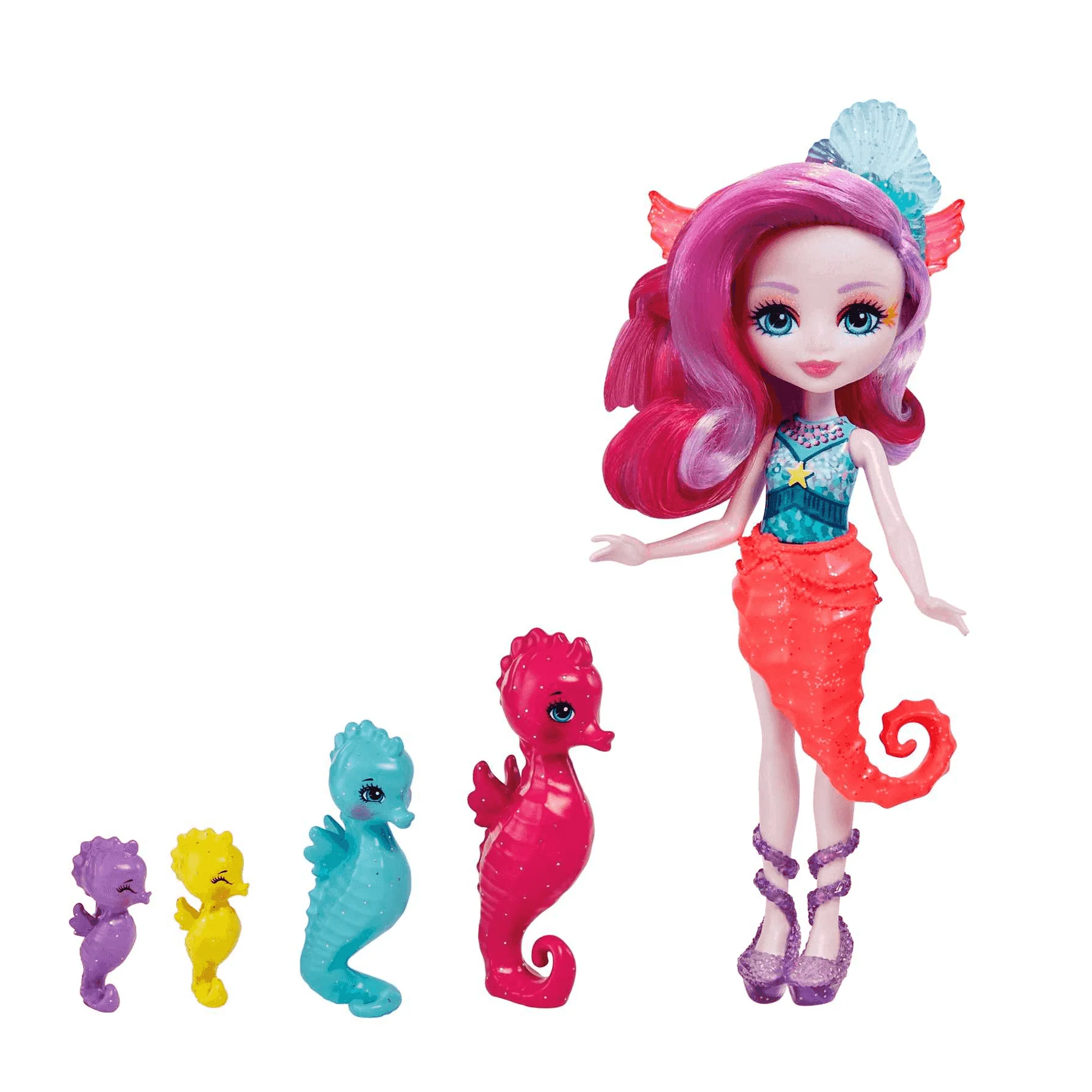 Royal Enchantimals Ocean Kingdom Muñeca Sedda Sea Horse con Mascota 4 años - Image 8