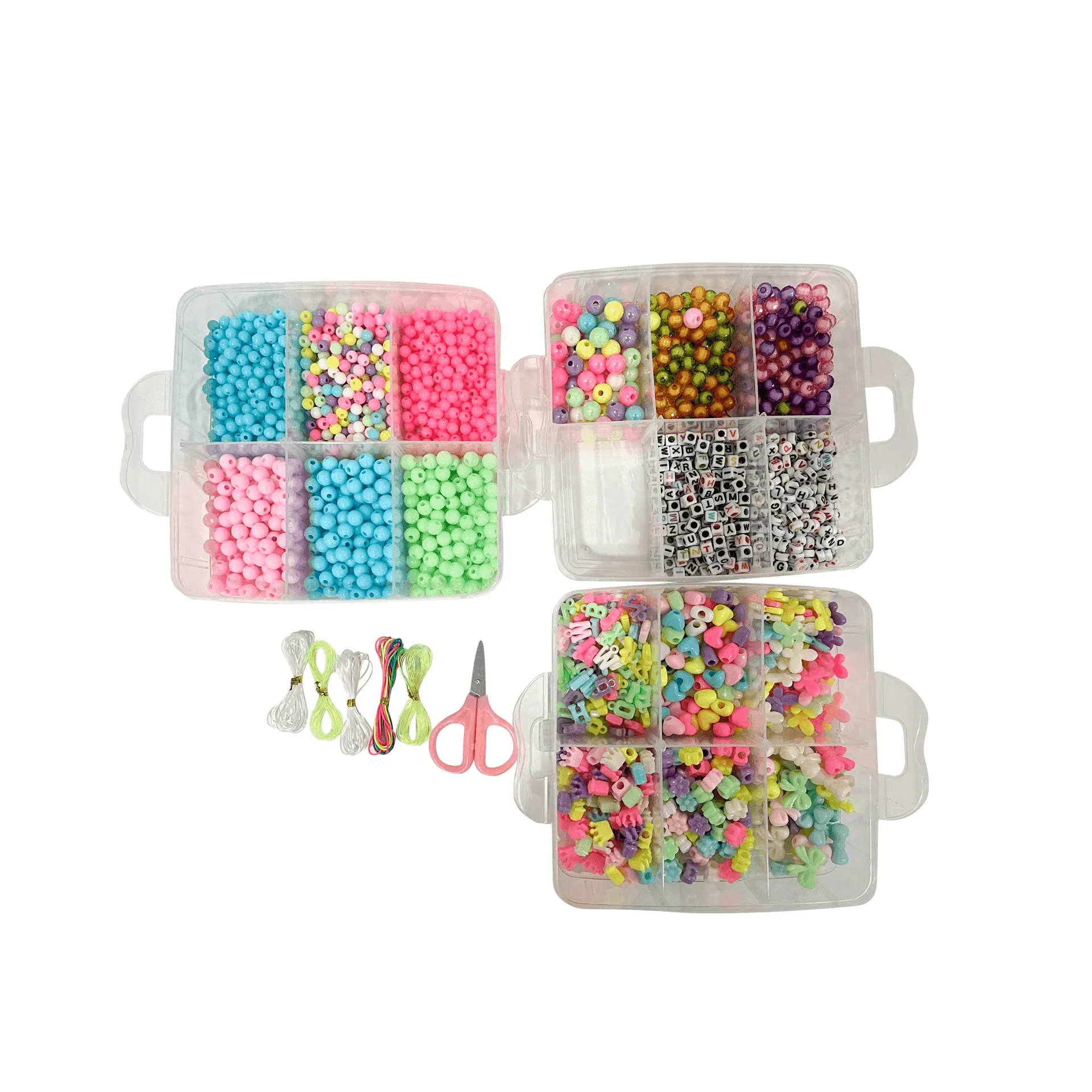 Set Abalorios Perlitas En Caja Con Asa