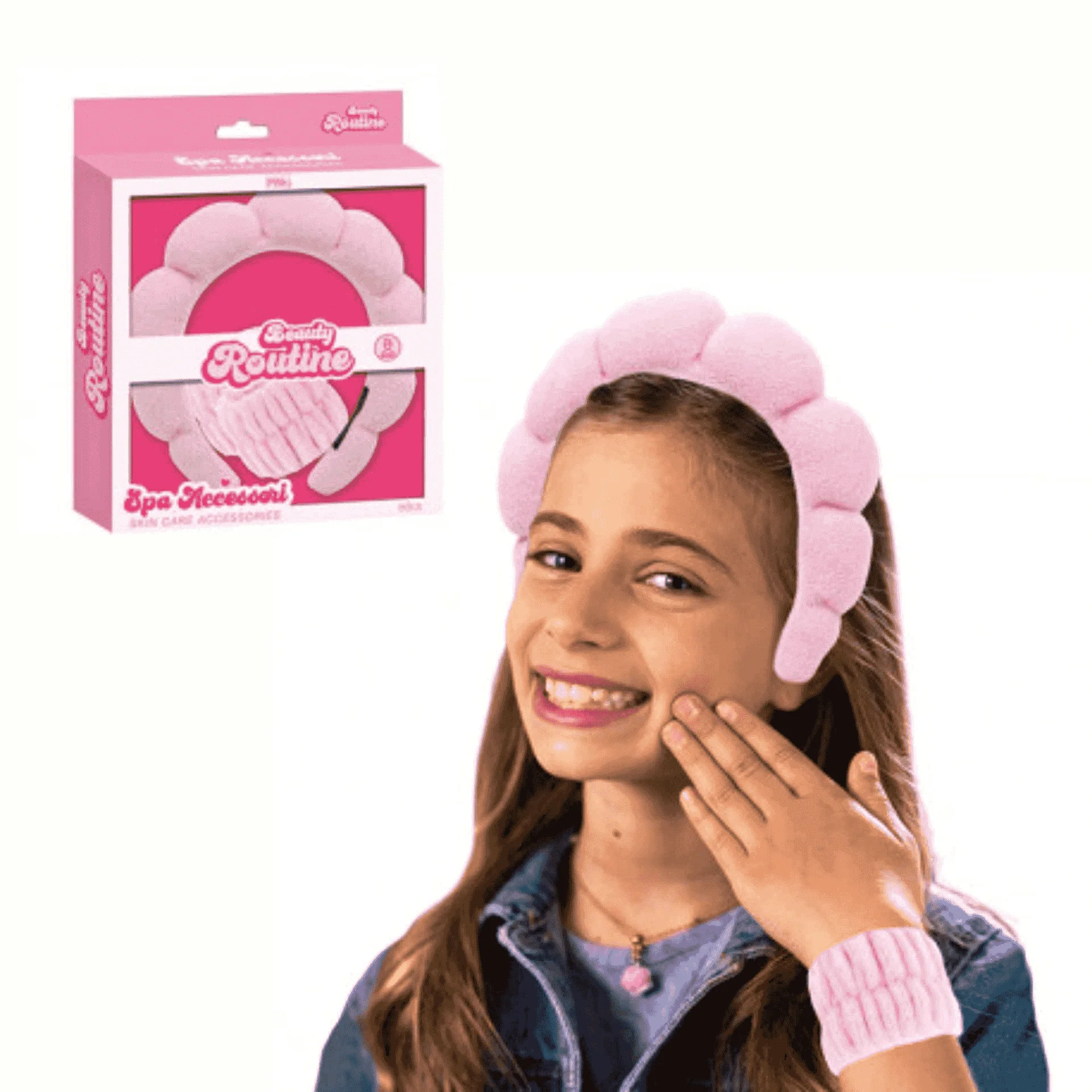 Set Accesorios Spa Beauty Routine  Diadema + Muñequera