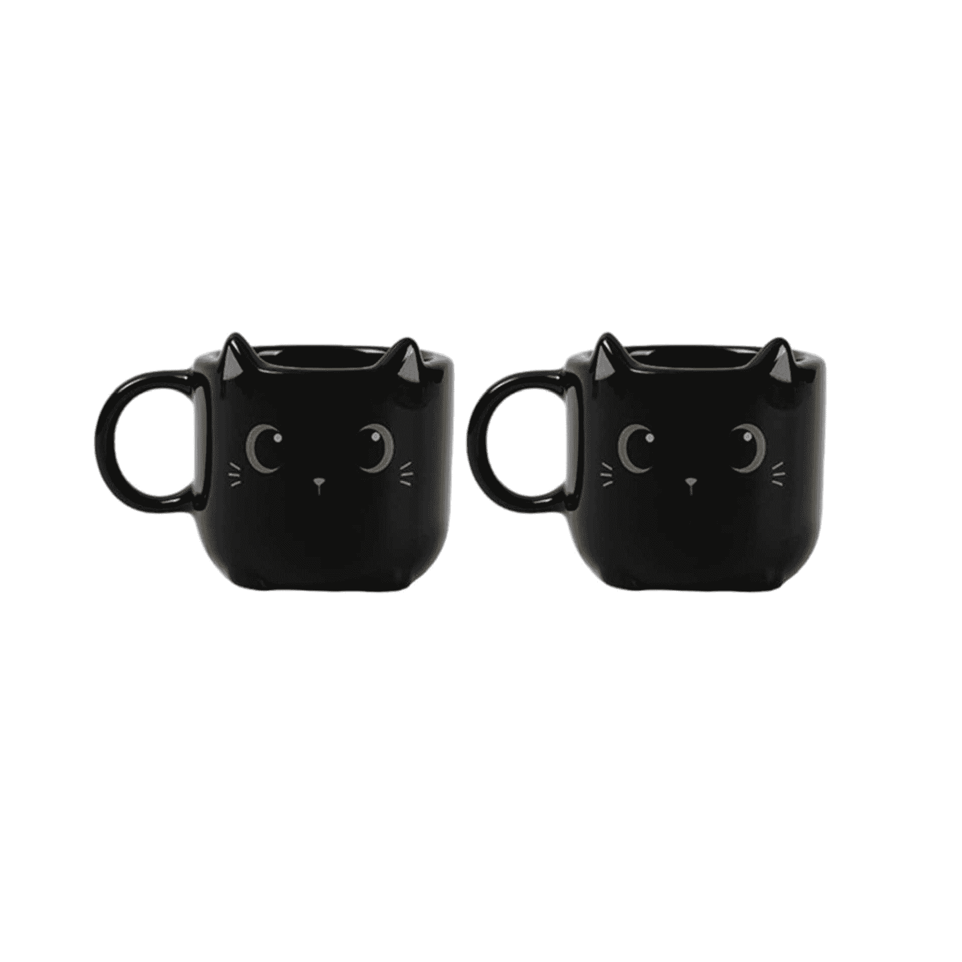 Set de 2 Tazas de Espresso Gato Negro