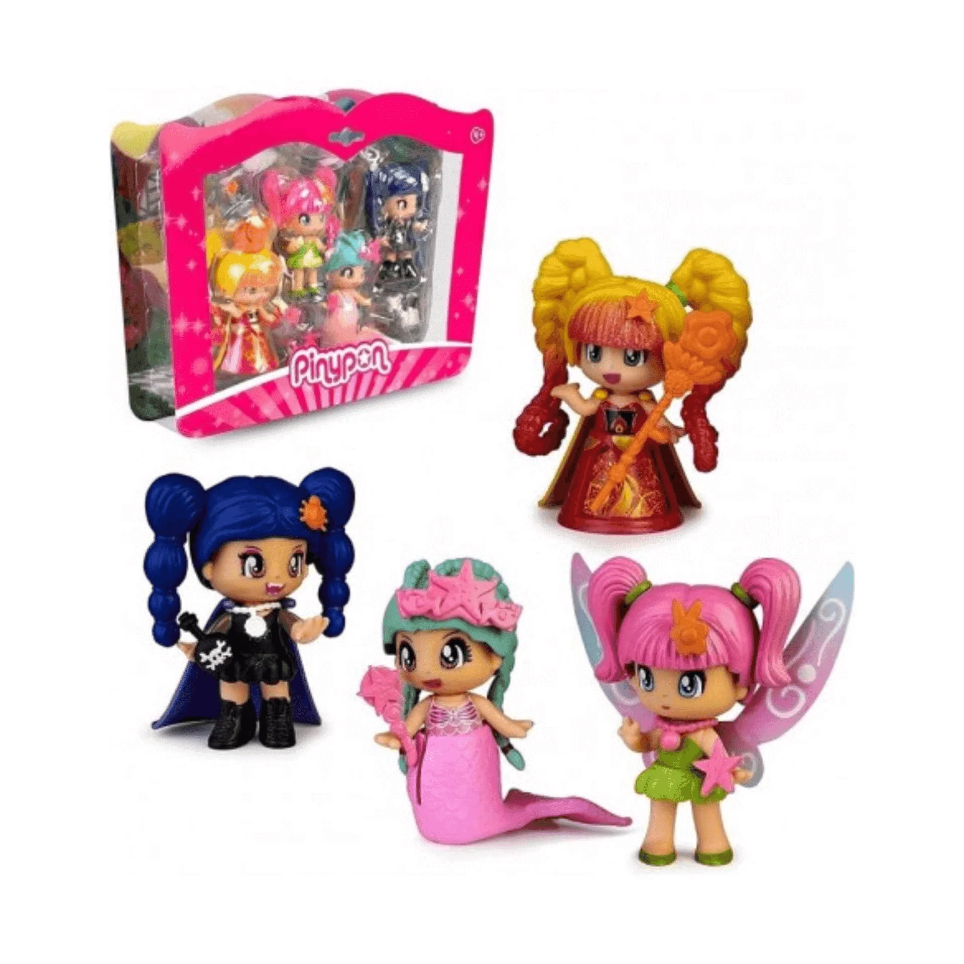 Set de 4 Personajes Pinypon Hadas Fantasy