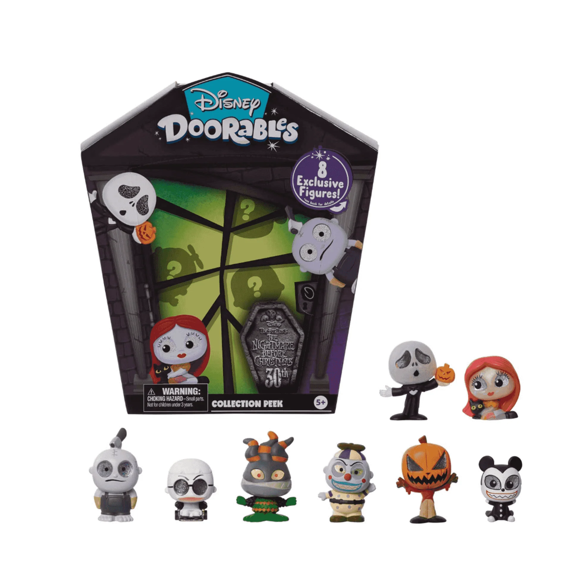 Set de 8 Figuras de Pesadilla Antes de Navidad de Disney Doorables