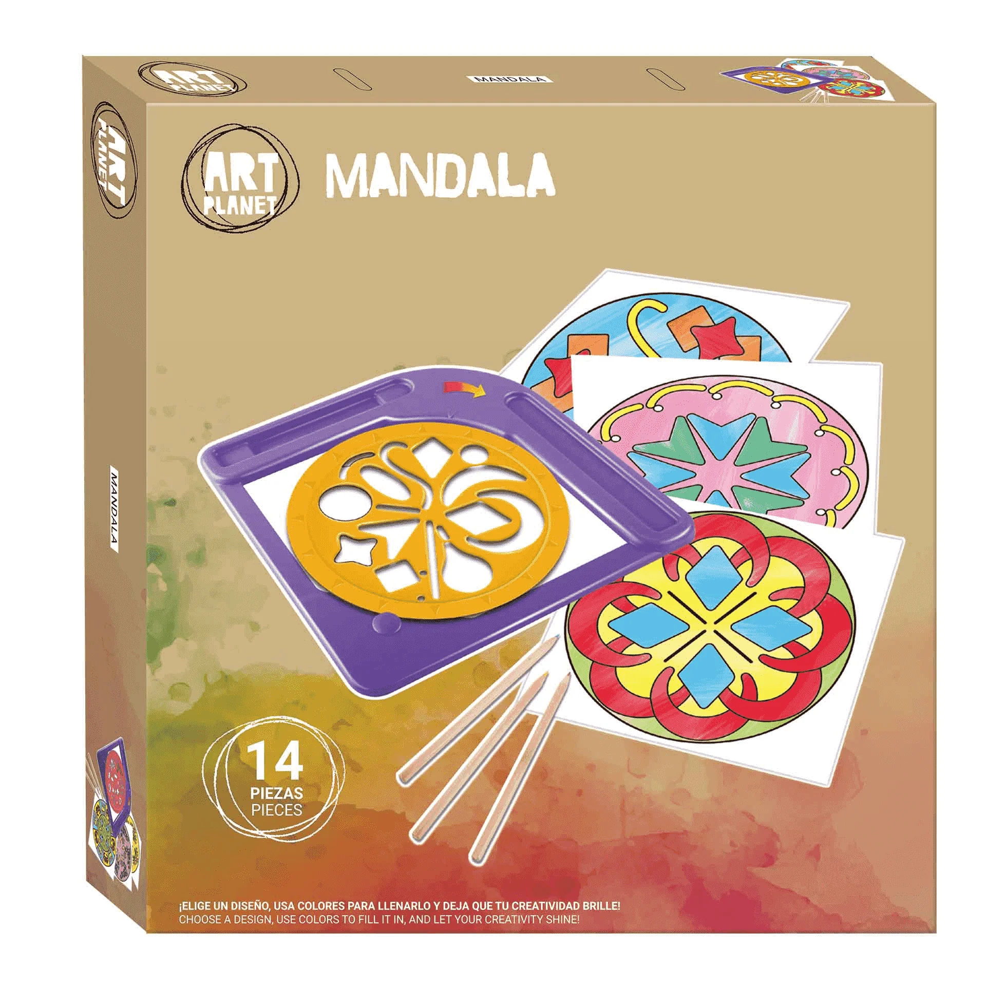 Set de Arte Mandala - Art Planet