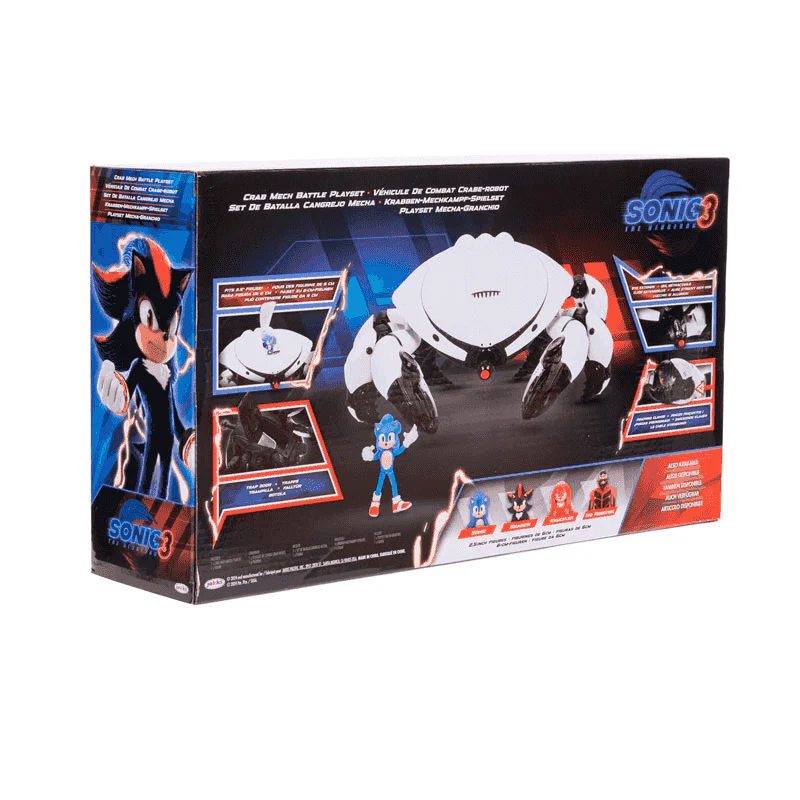 Set de Batalla Cangrejo Mecha con Figura de Sonic de 2.5' - Sonic 3 La Película