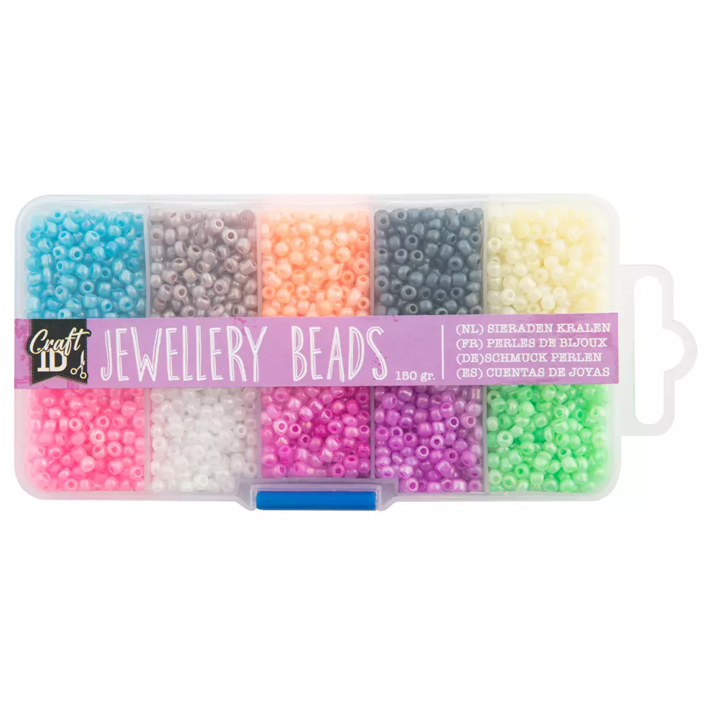 Set de Cuentas para Joyería – 10 Colores en Estuche