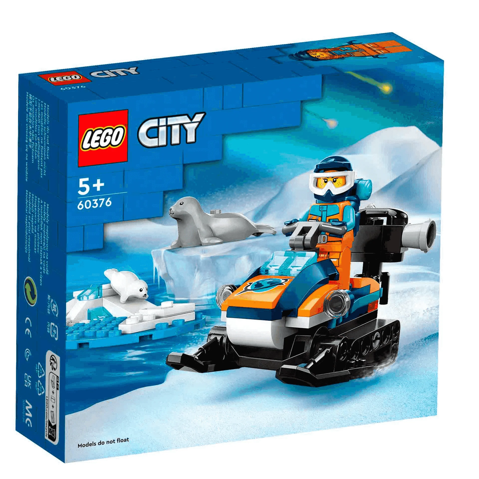 Set de juguetes de construcción LEGO City 60376 Exploradores del Ártico Motonieve 70 piezas - Image 2