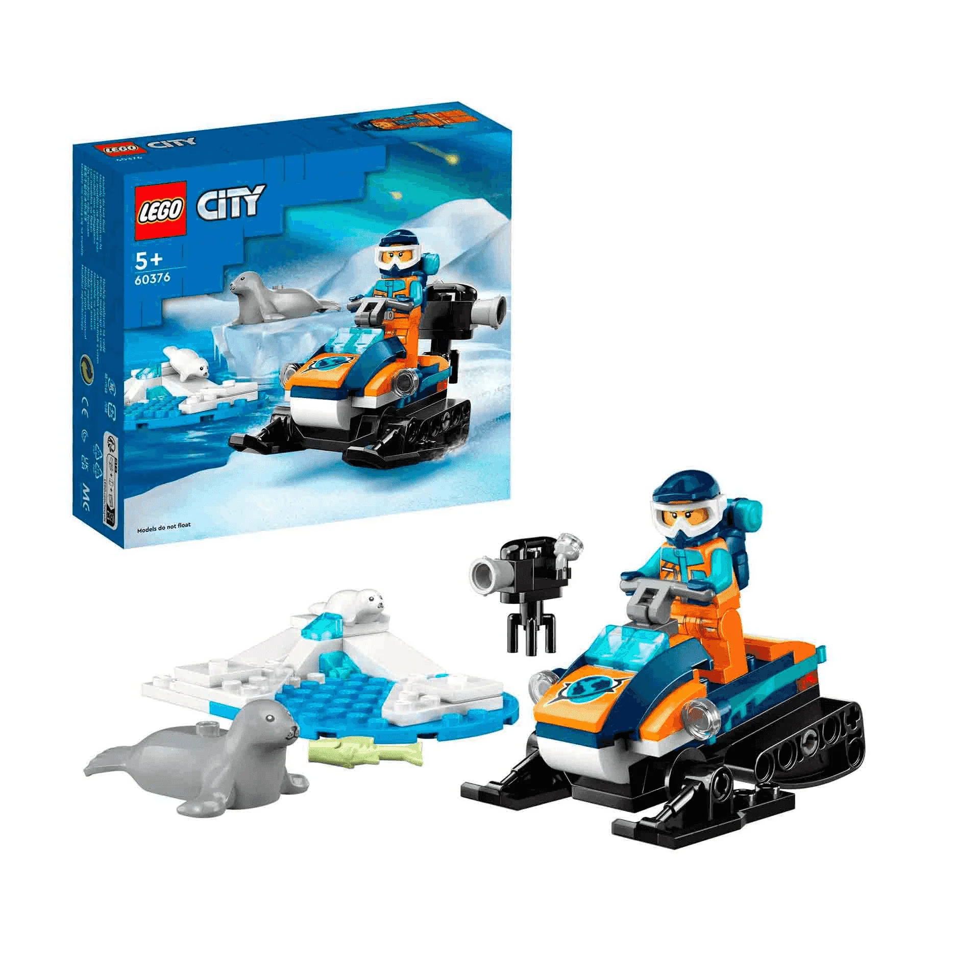 Set de juguetes de construcción LEGO City 60376 Exploradores del Ártico Motonieve 70 piezas - Image 3