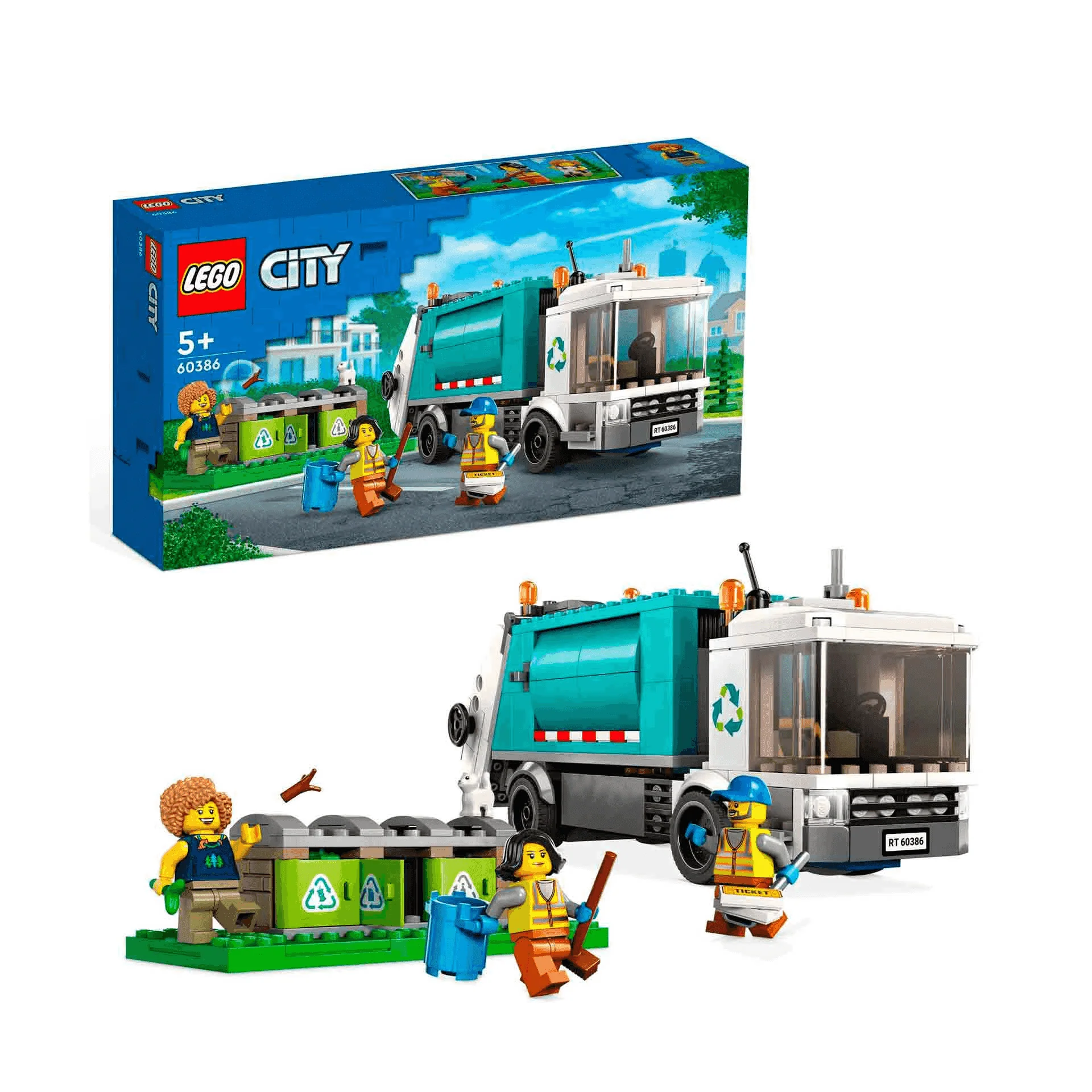 Set de juguetes de construcción LEGO City 60386 Camión de Reciclaje 261 piezas - Image 3