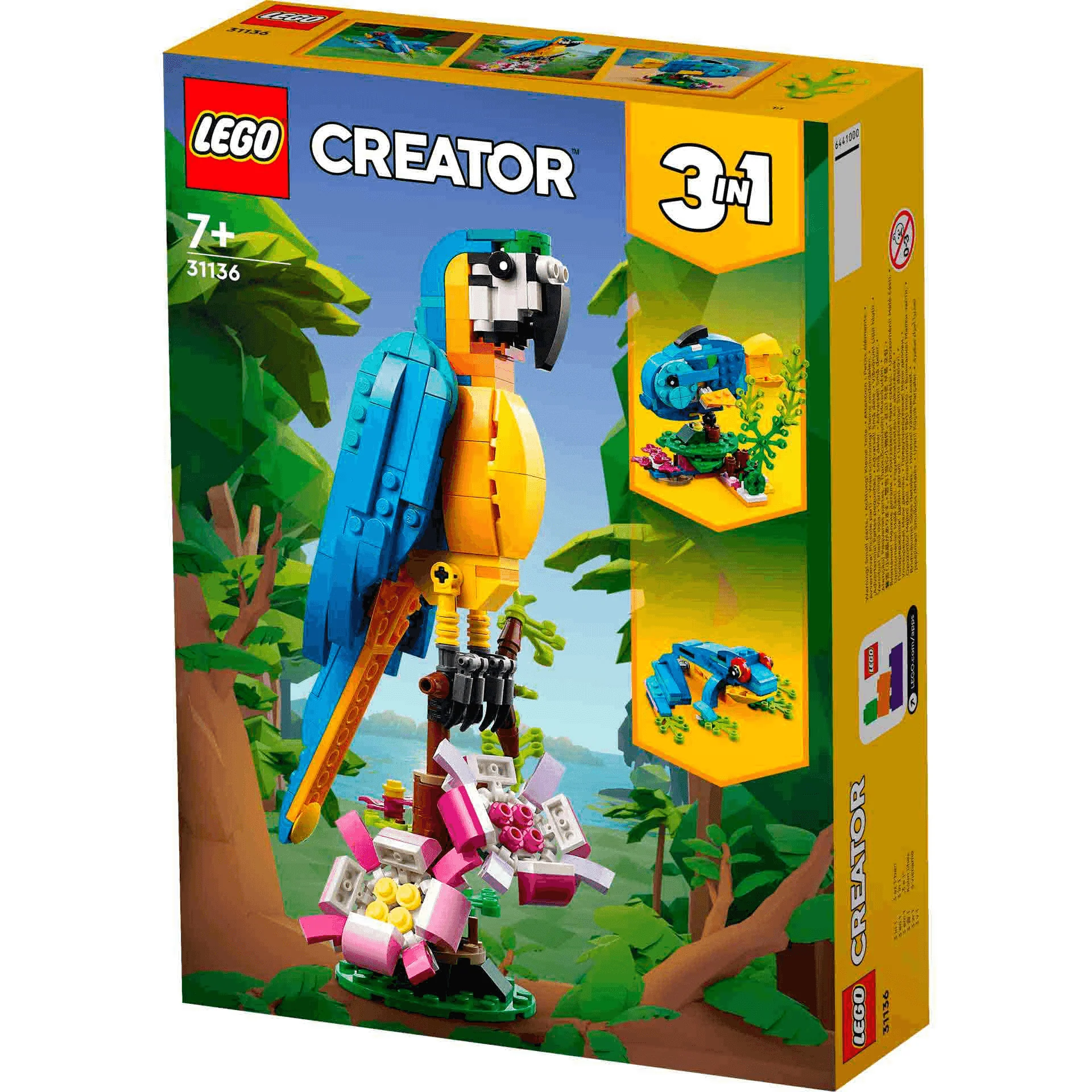Set de juguetes de construcción LEGO Creator 31136 Loro Exótico 253 piezas - Image 3