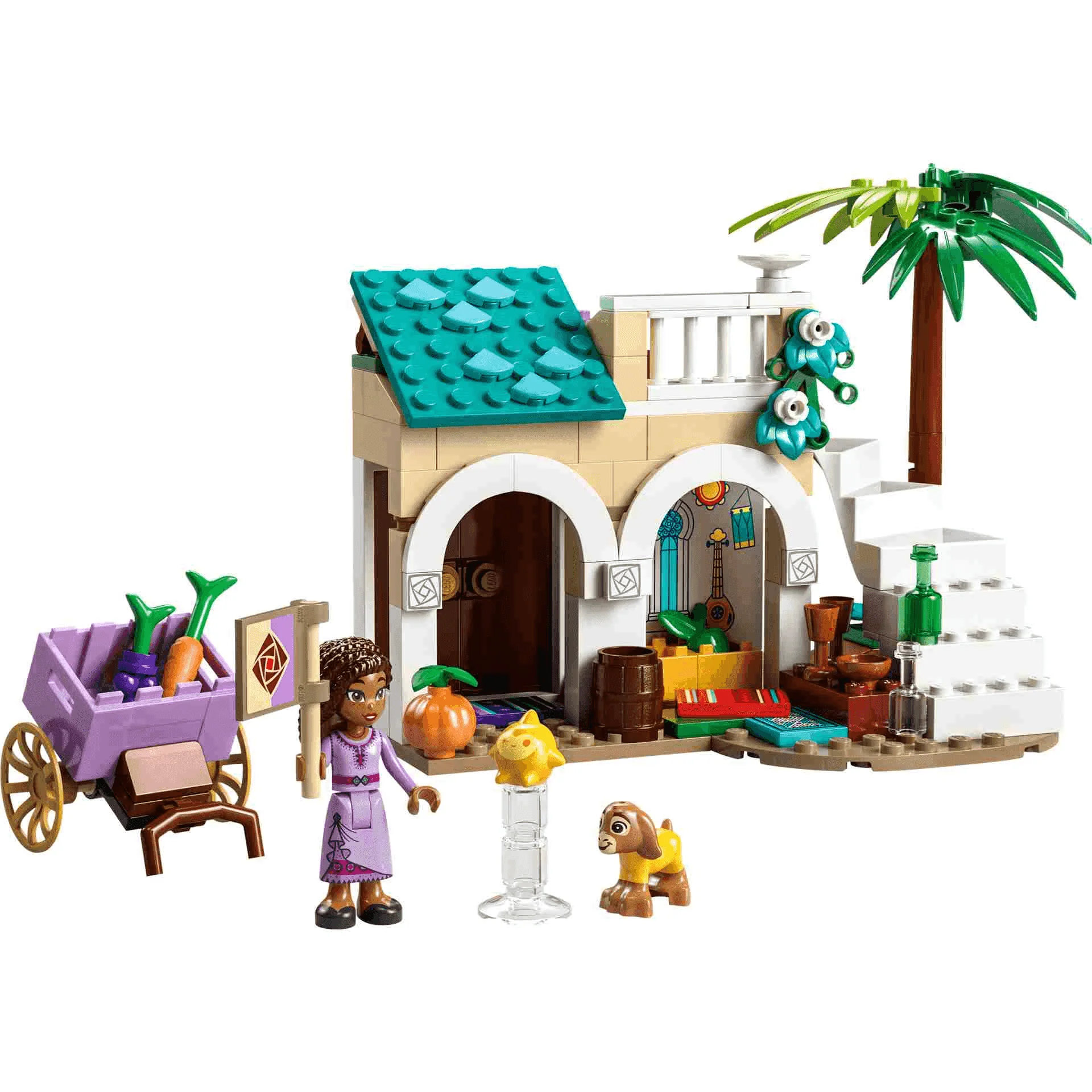 Set de juguetes de construcción LEGO | Disney 43223 Asha en la Ciudad de Rosas 154 piezas