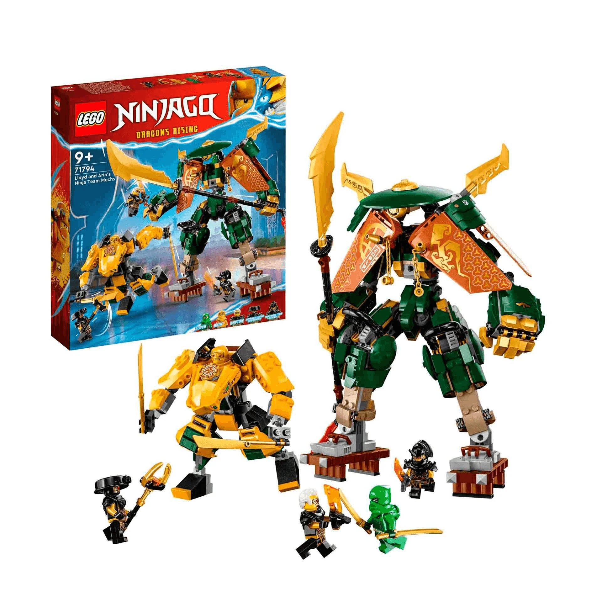 Set de juguetes de construcción LEGO NINJAGO 71794 Mecas del Equipo Ninja de Lloyd y Arin 764 pie - Image 2