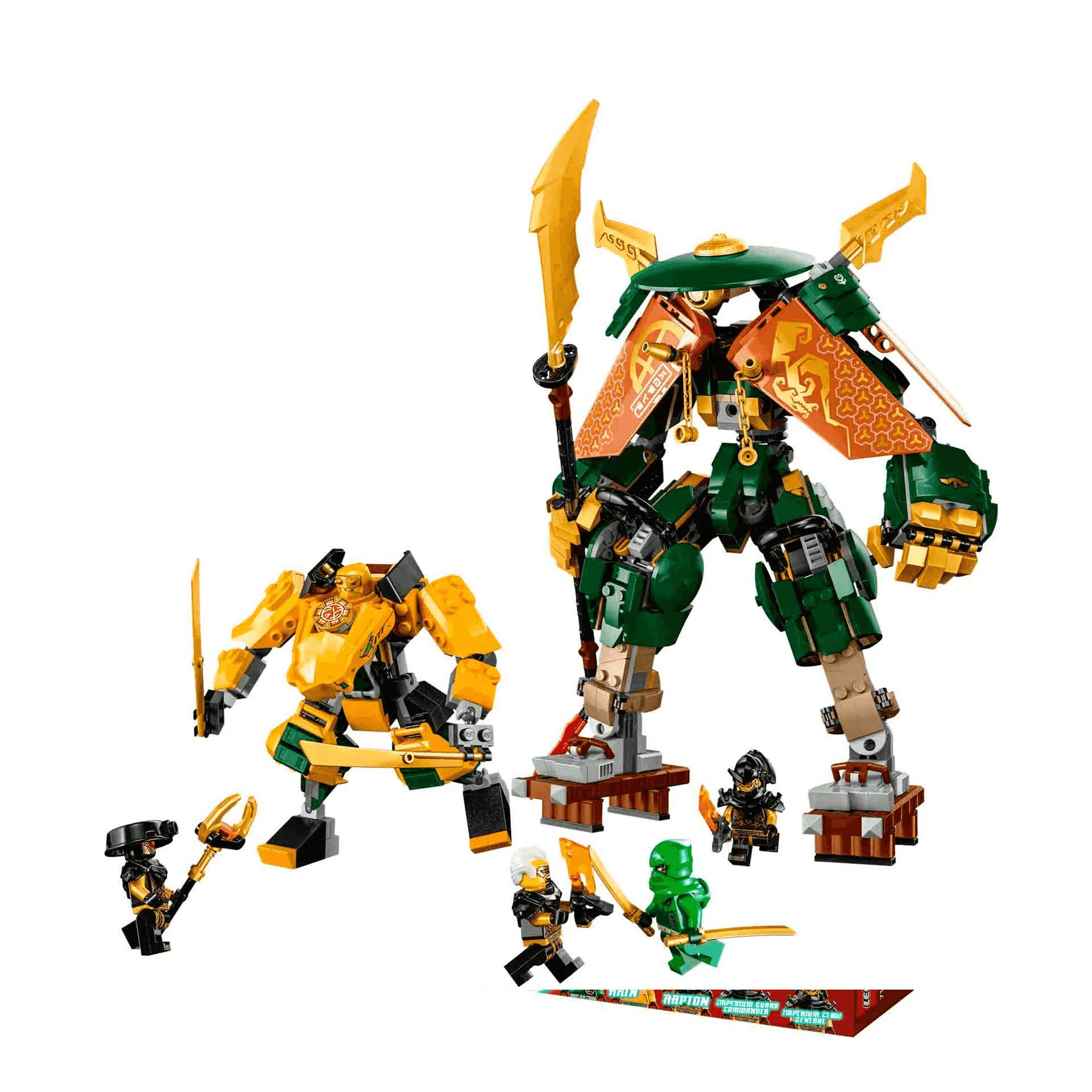 Set de juguetes de construcción LEGO NINJAGO 71794 Mecas del Equipo Ninja de Lloyd y Arin 764 pie - Image 3