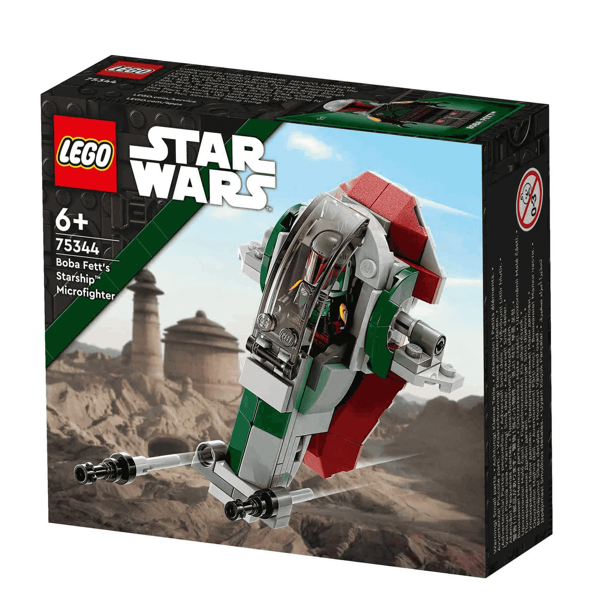 Set de juguetes de construcción LEGO Star Wars 75344 Microfighter Nave Estelar de Boba Fett 85 p