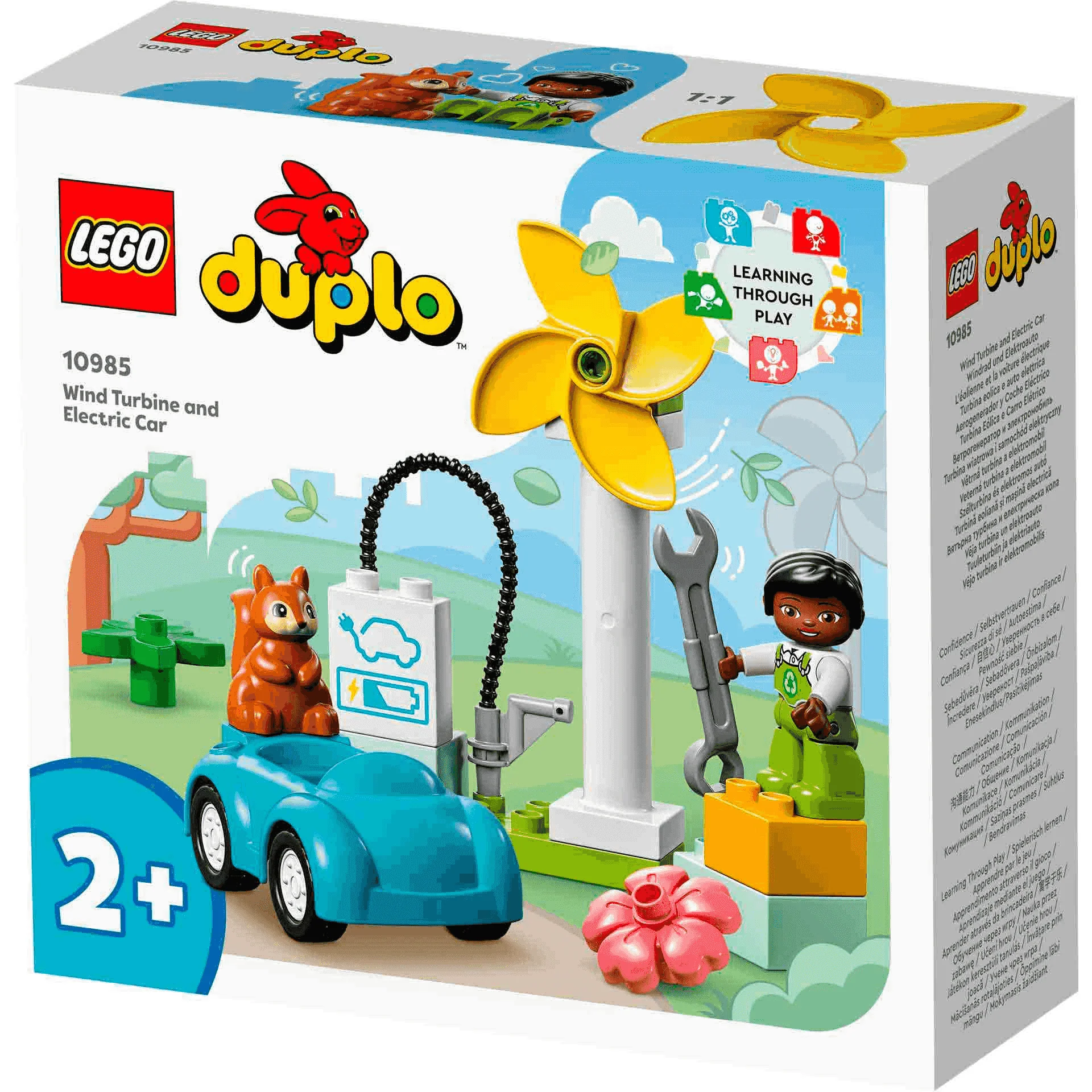 Set de juguetes de construcción Mi Ciudad LEGO DUPLO 10985 Aerogenerador y Coche Eléctrico 16 pie