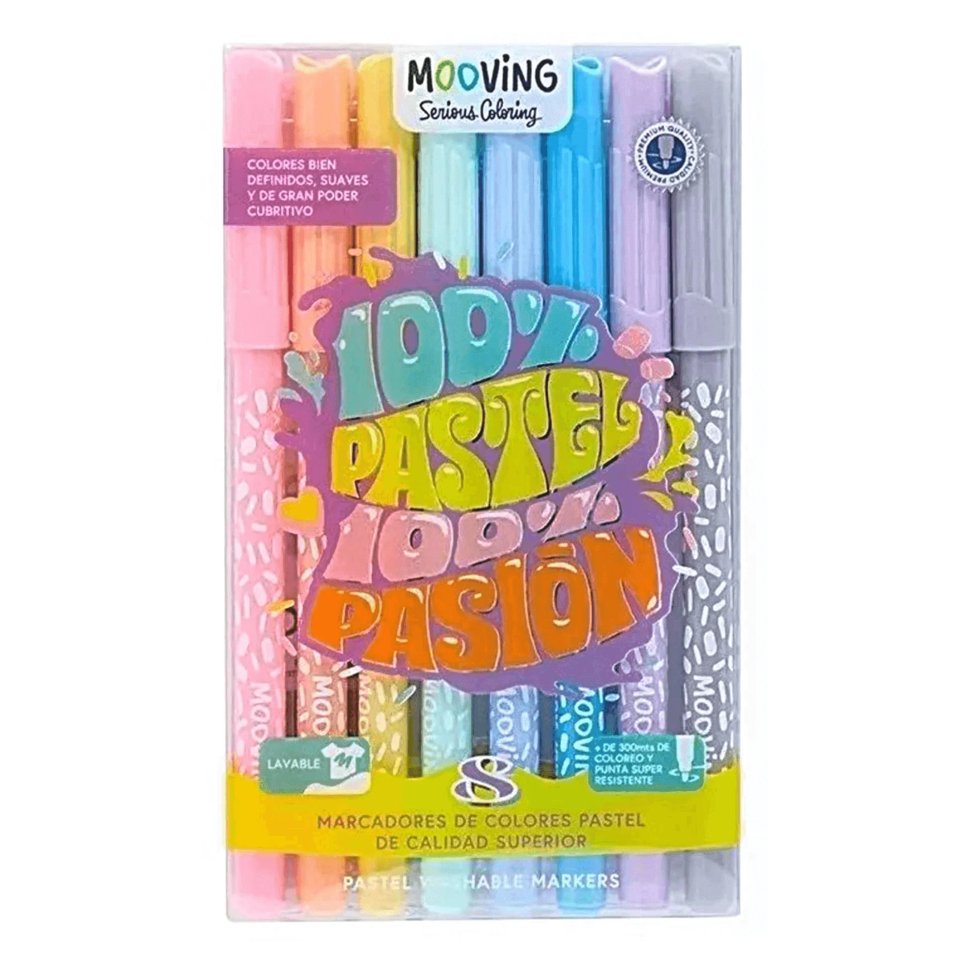 Set de Marcadores Mooving 100% Pastel x8