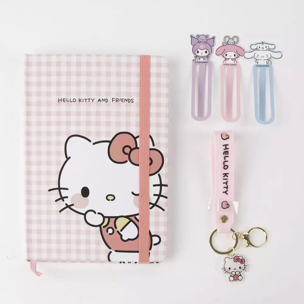 Set de Papelería Hello Kitty – Colección Escolar Color Púrpura/Rosa