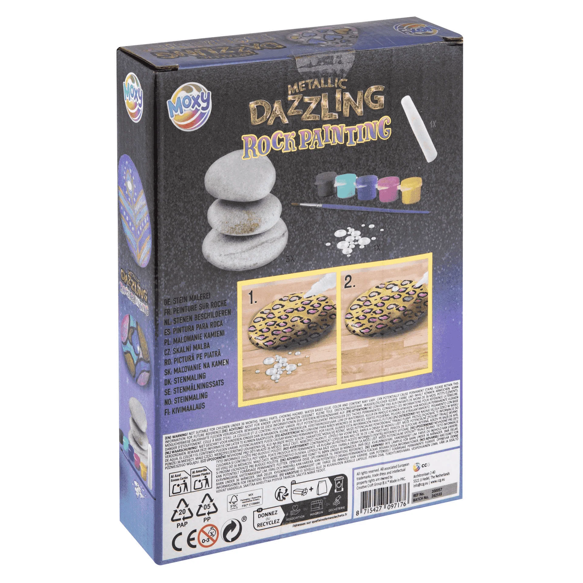 Set de Pintura Metálica para Piedras – Dazzling Rock Painting Moxy (5A+) - Image 2