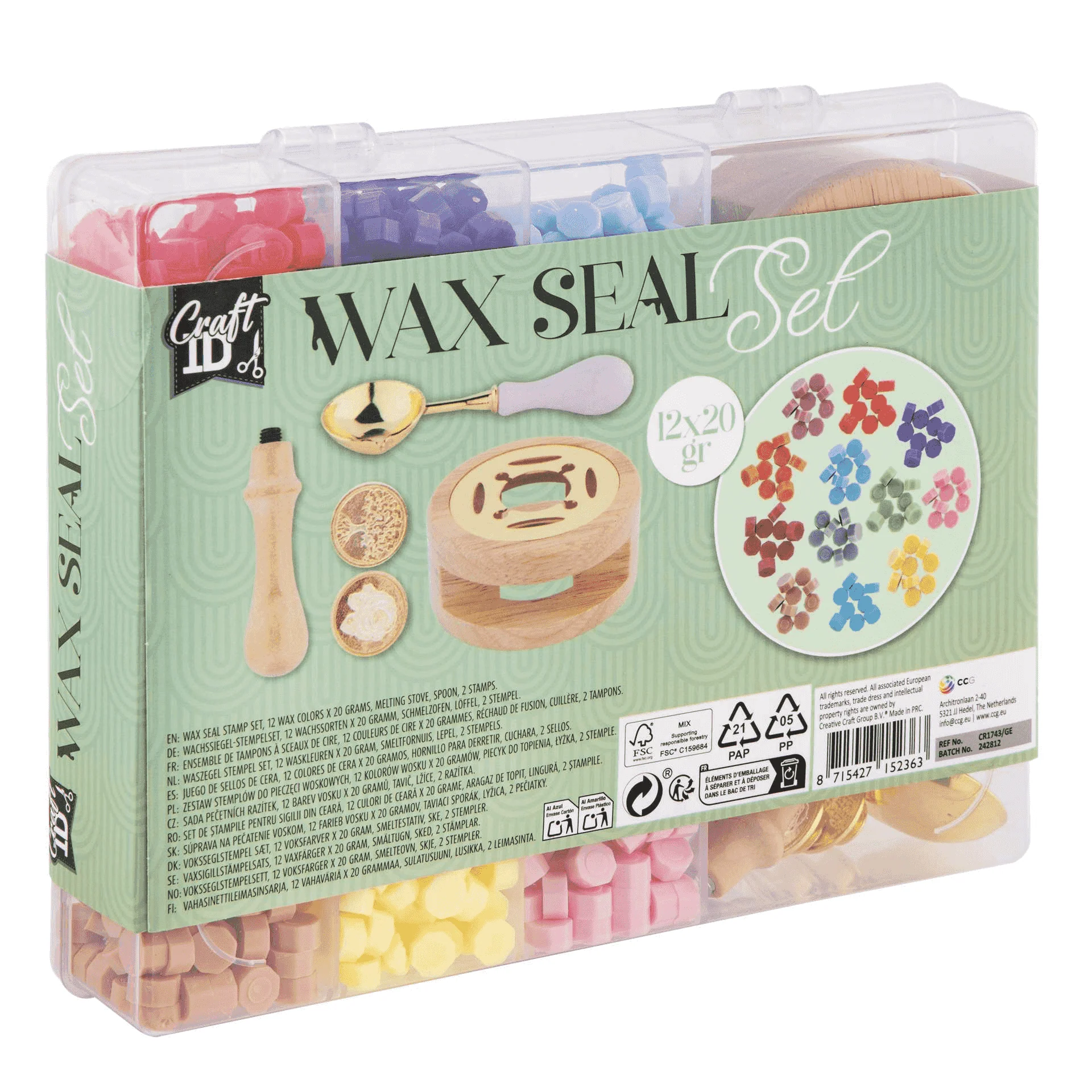 Set de sellos de cera Craft ID con 12 colores y accesorios – Juego de iniciación - Image 3