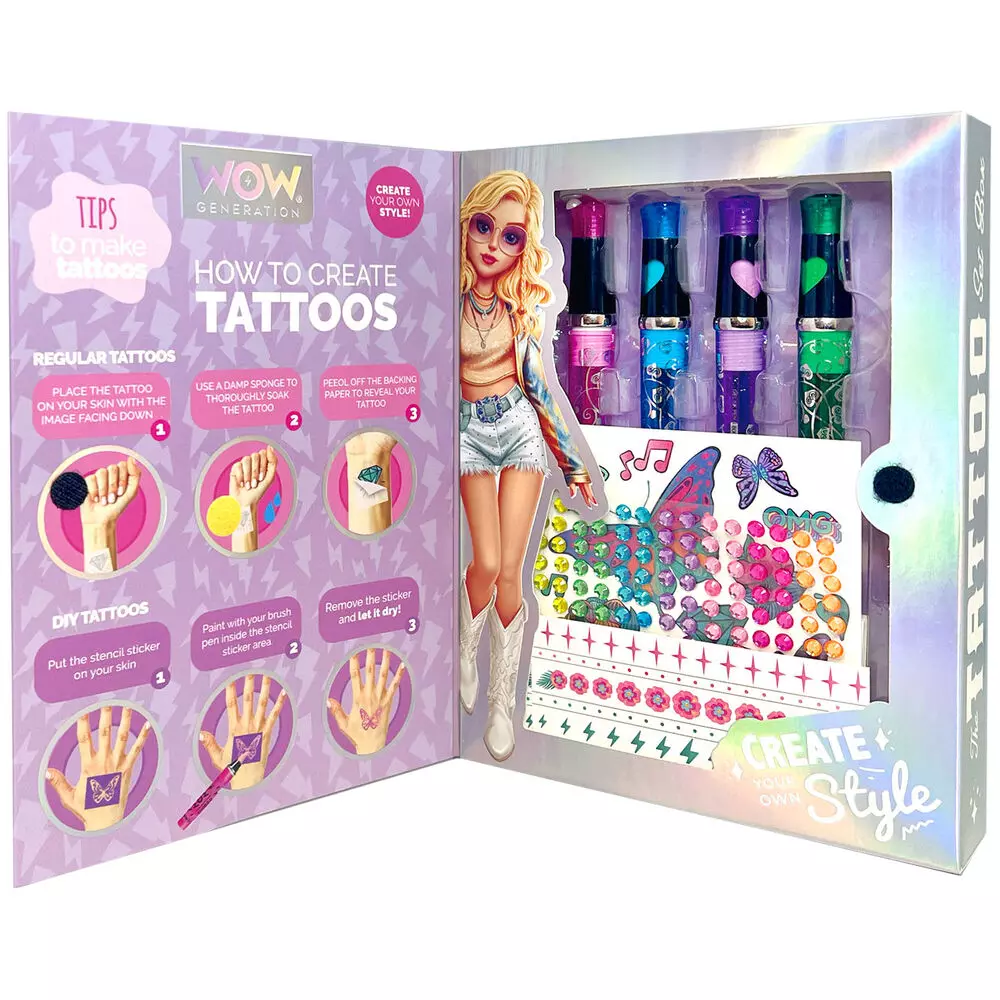 Set tatuajes Wow Generation con glitter y gemas - Image 2