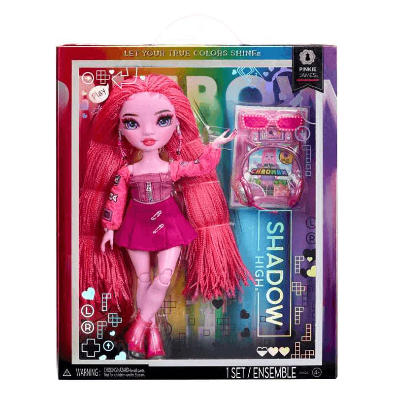 Shadow High Muñeca de moda serie 3 - Pinkie James (Rosa)
