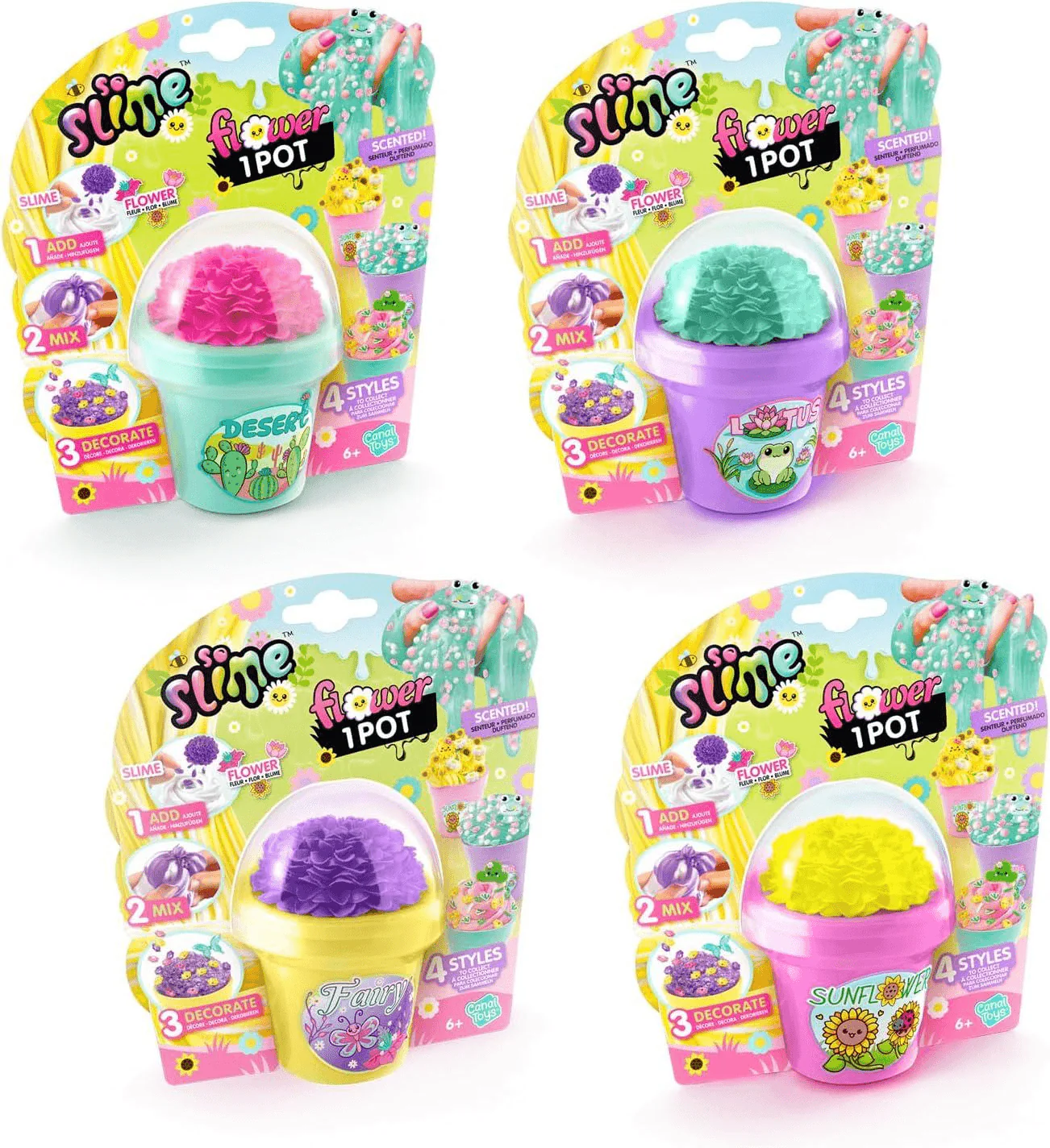 Slime Flower 1 Maceta So Slime DIY Canal Toys – Slime Perfumado con Flor y Decoraciones