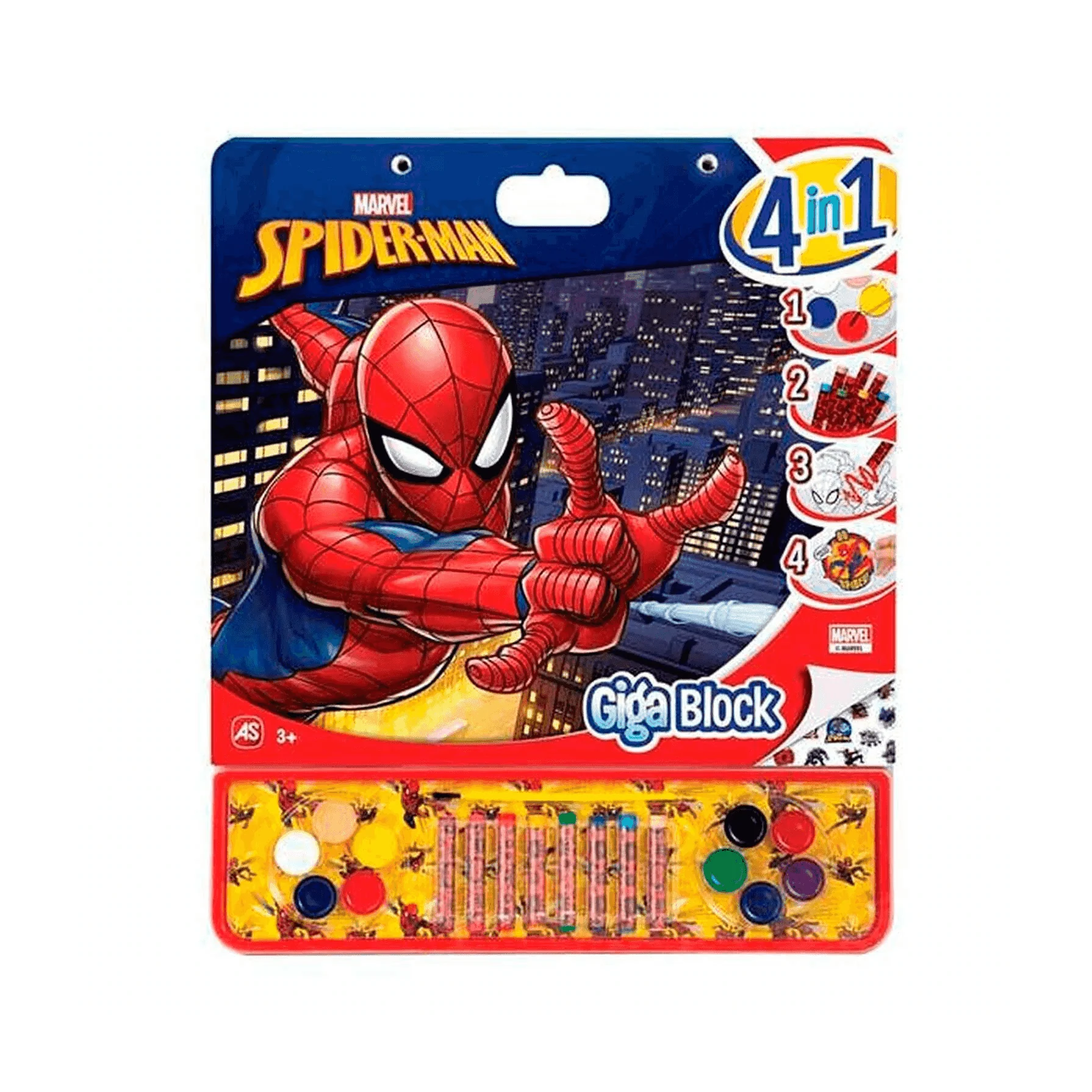 Spiderman Libro de colorear Giga Block 4 en 1