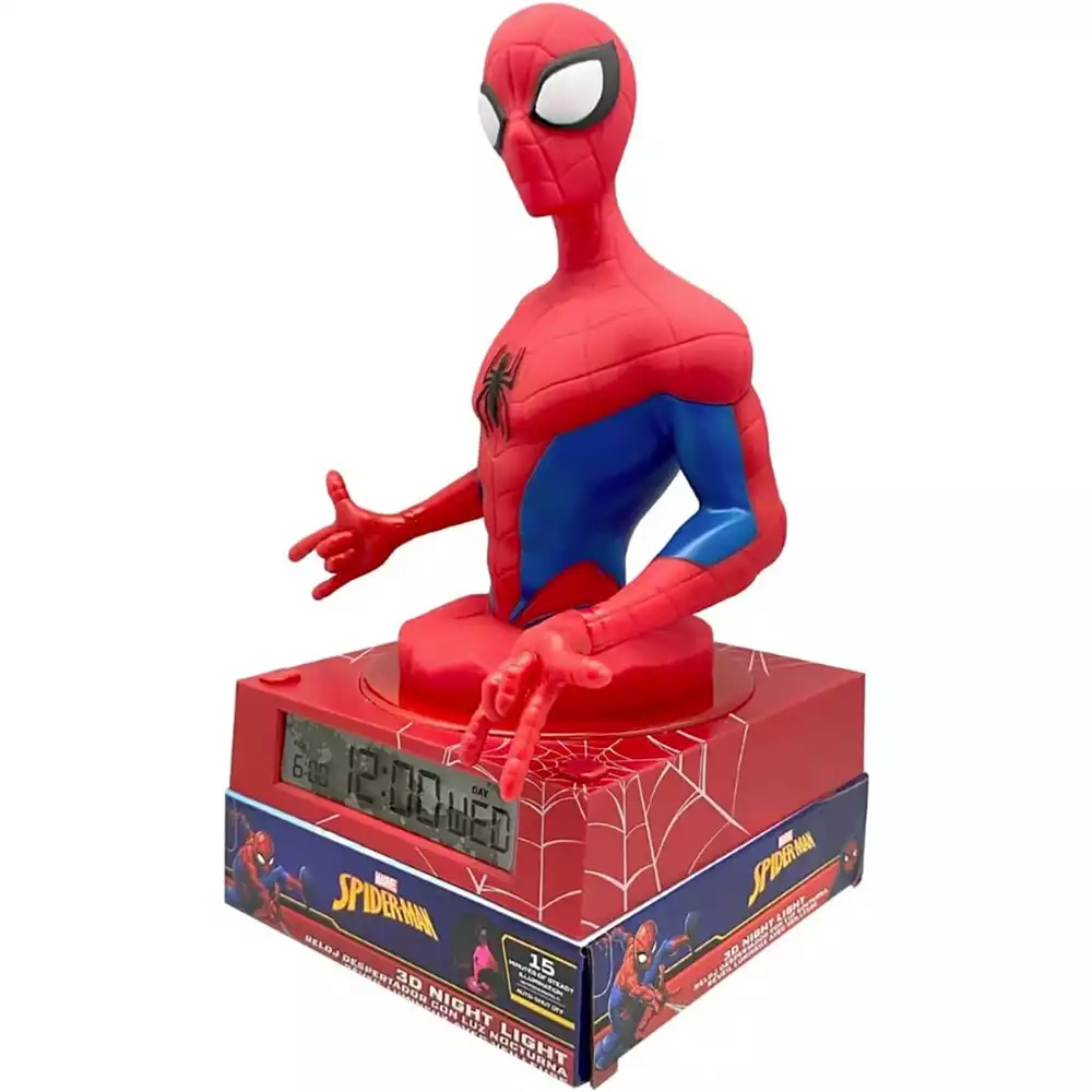 Spiderman Reloj Despertador Digital con Luz Nocturna para Niños - Image 2