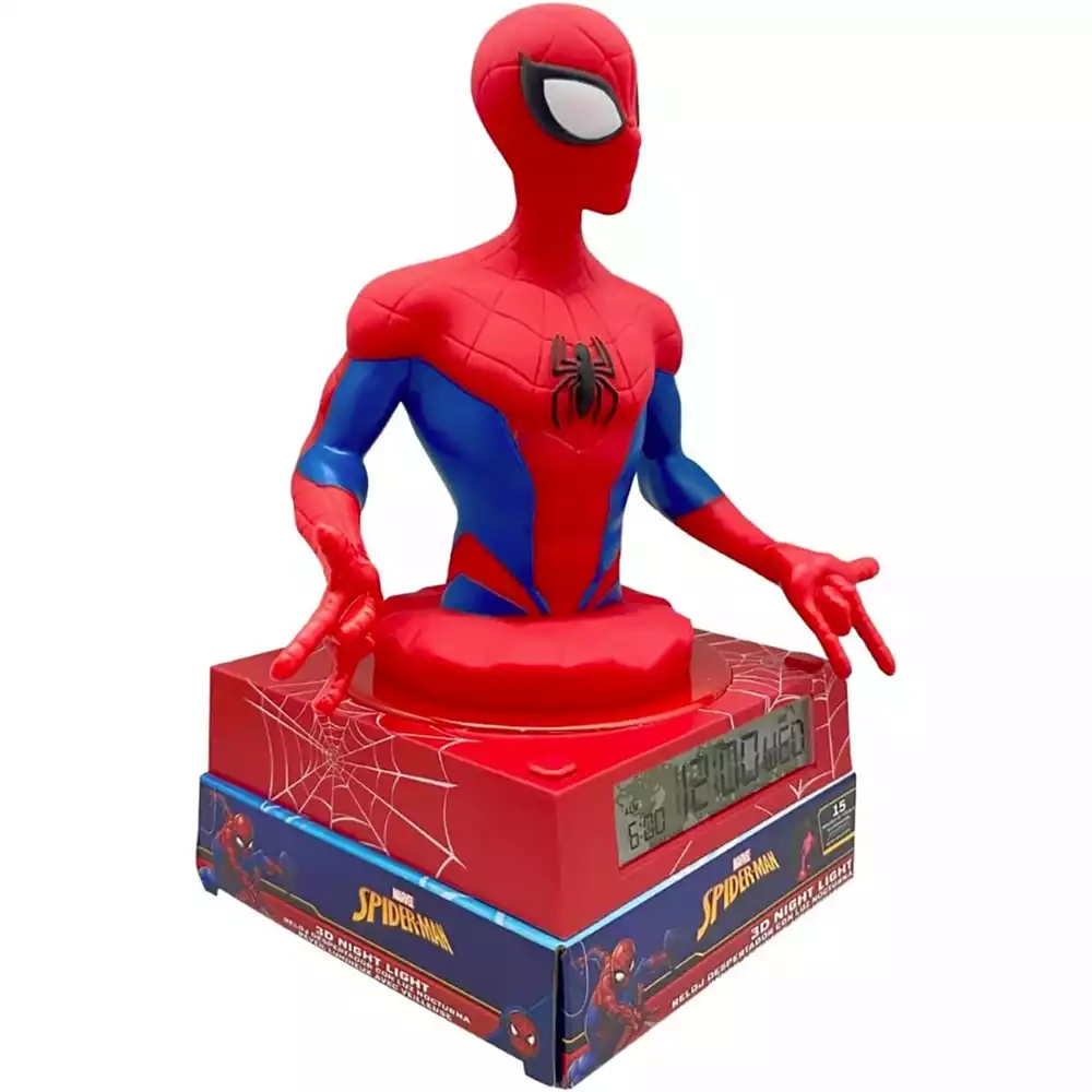 Spiderman Reloj Despertador Digital con Luz Nocturna para Niños - Image 4