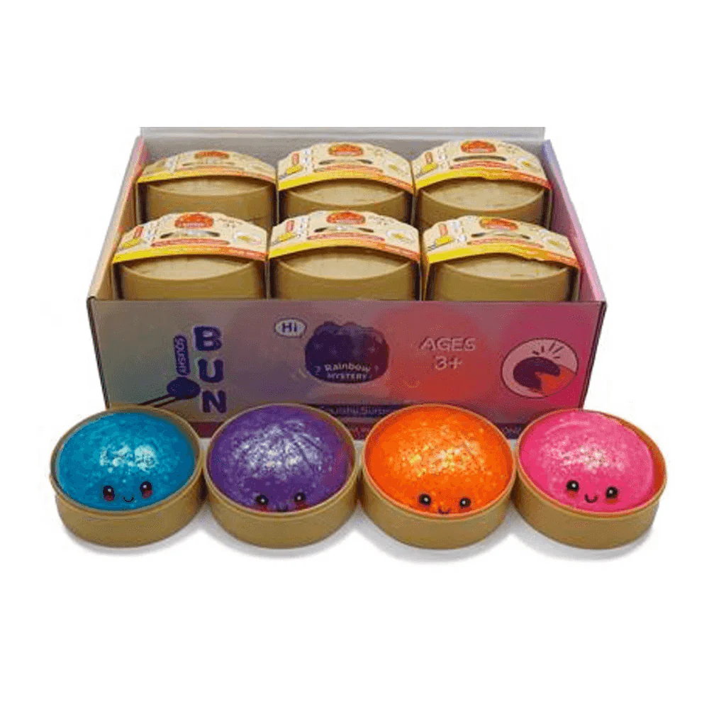 Squishy Dumpling Sorpresa Glitter 8,5 cm – Bao Blandito Antiestrés (Modelo Aleatorio)