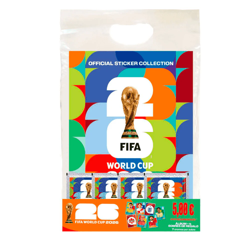 Starter Pack Álbum Mundial 2026 Panini con 4 sobres
