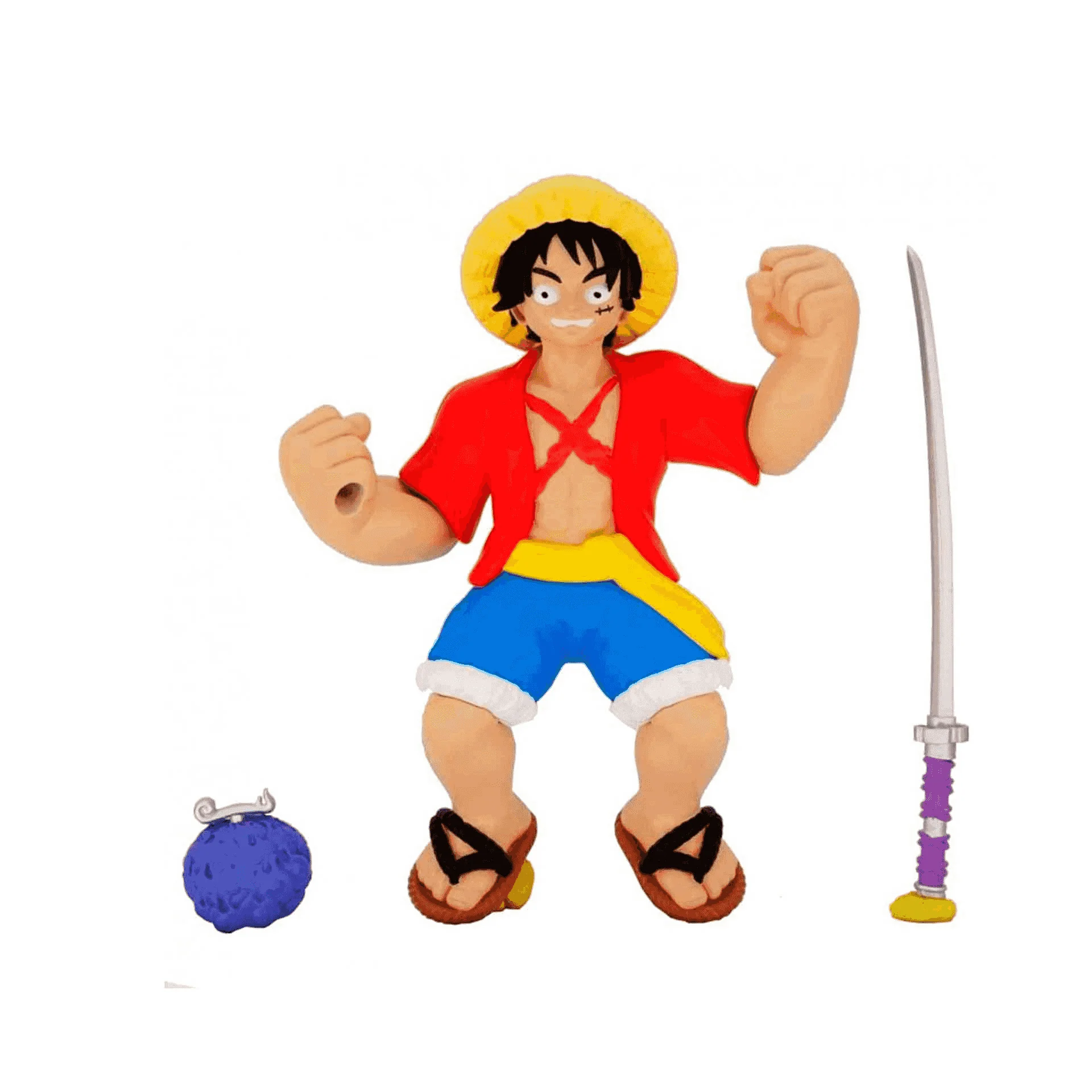 Súper Figura Luffy One Piece Goo Jit Zu Bandai