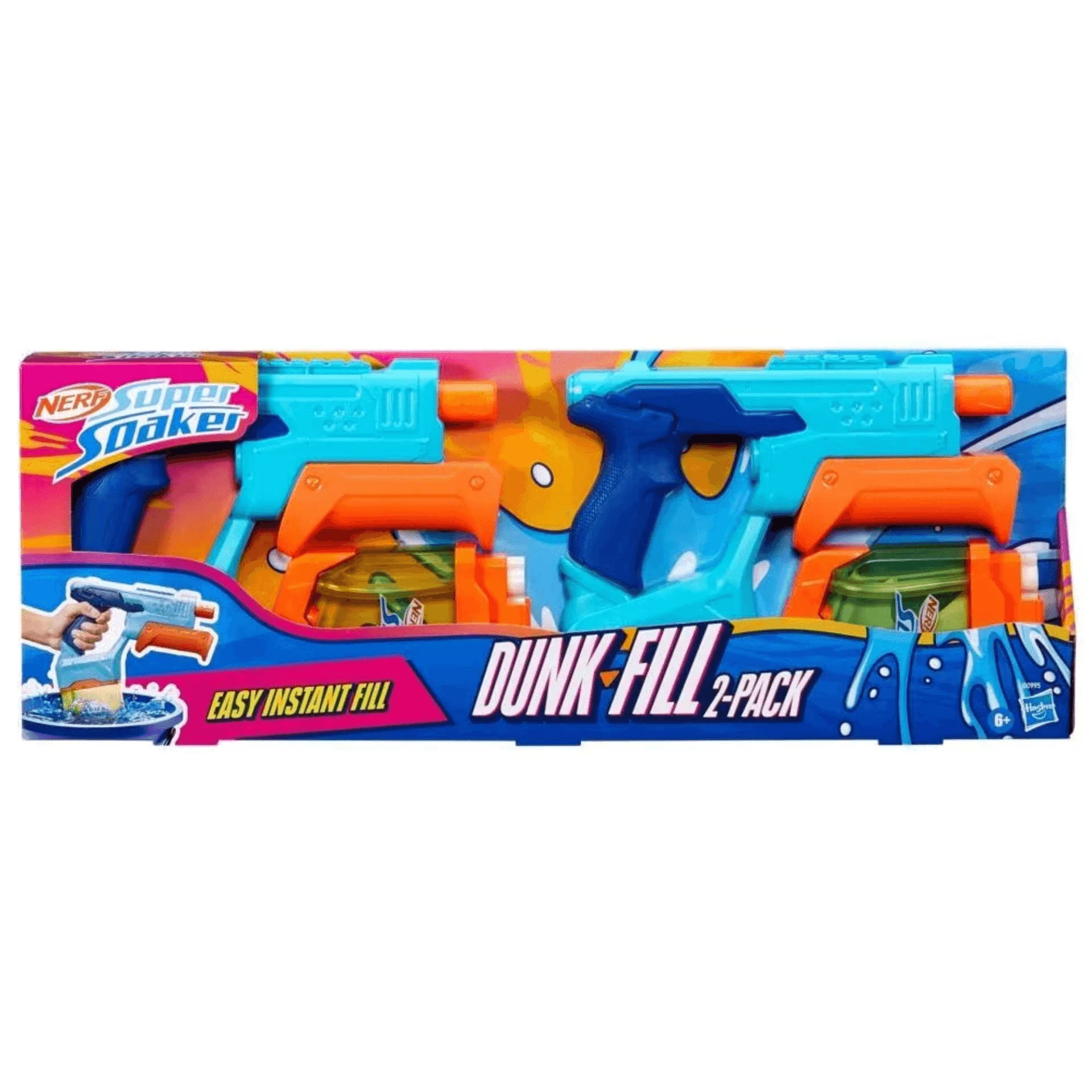 Super Soaker Dunk Fill Doble | Pack 2 Pistolas de Agua con Llenado Rápido | Desde 6 Años | Hasbro - Image 2