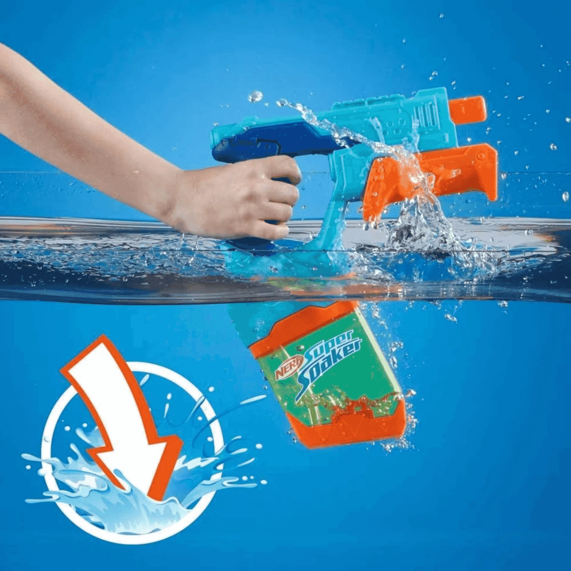 Super Soaker Dunk Fill Doble | Pack 2 Pistolas de Agua con Llenado Rápido | Desde 6 Años | Hasbro - Image 5