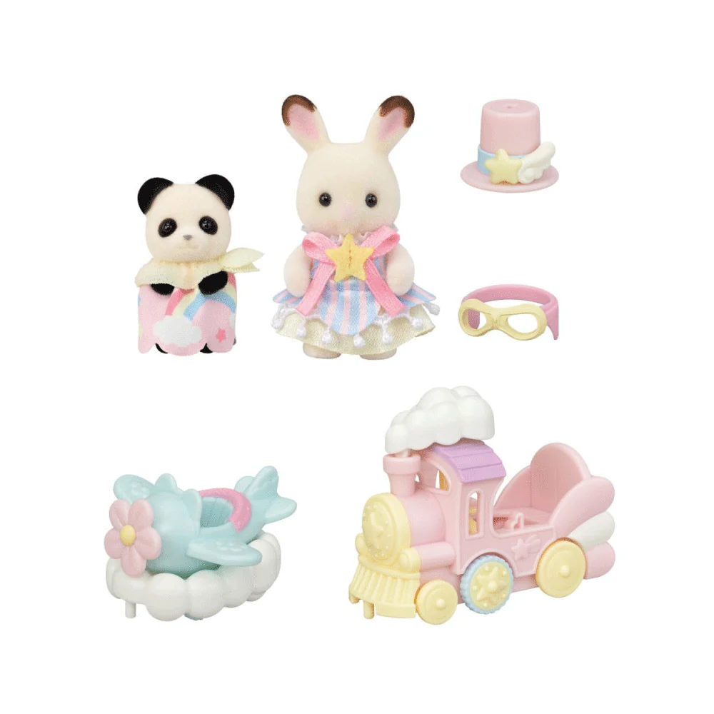 Sylvanian Families Crème y Erin en Tren y Avión - Image 2