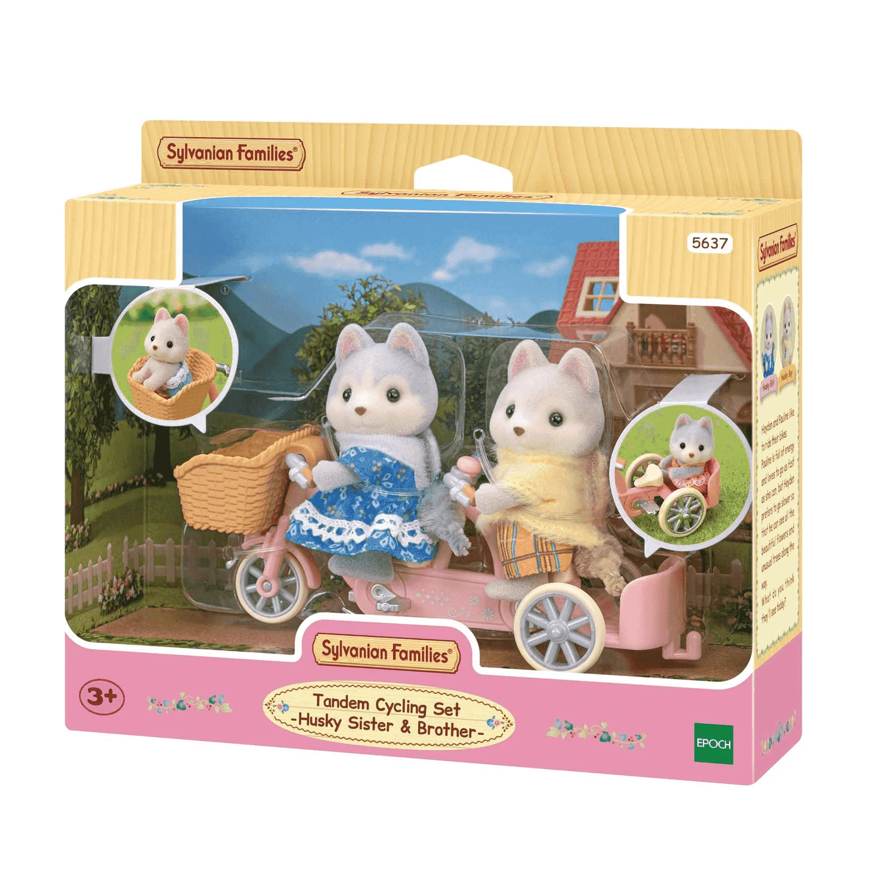 Sylvanian Families Hermanos Husky En Tandem