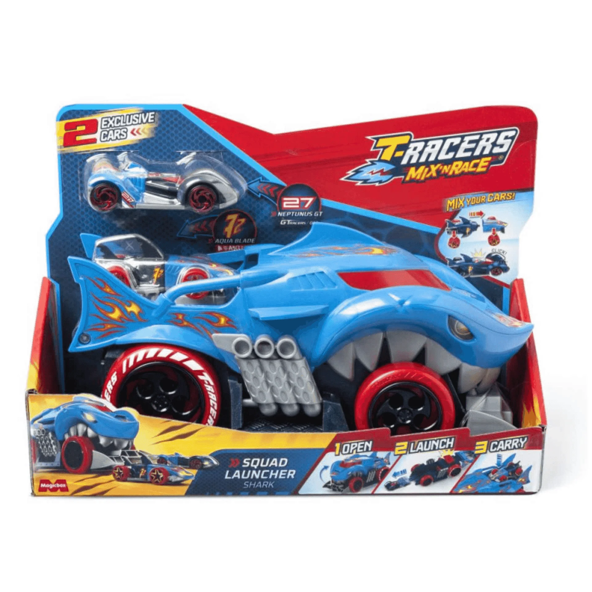 T-Racers Mix´n´Race Squad Launcher Shark - Lanzador Vehículos - Image 2