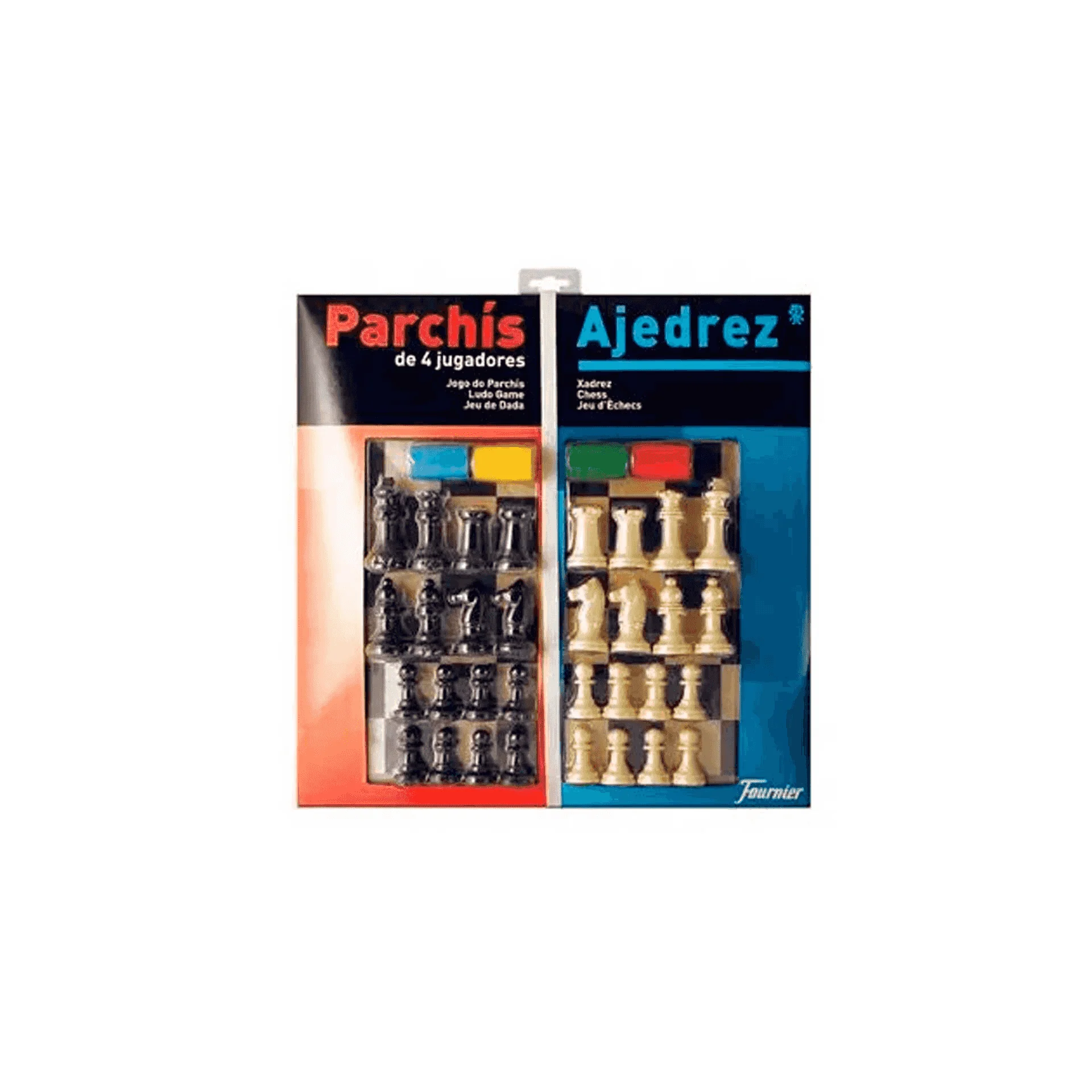 Tablero ajedrez y parchís 4 jugadores
