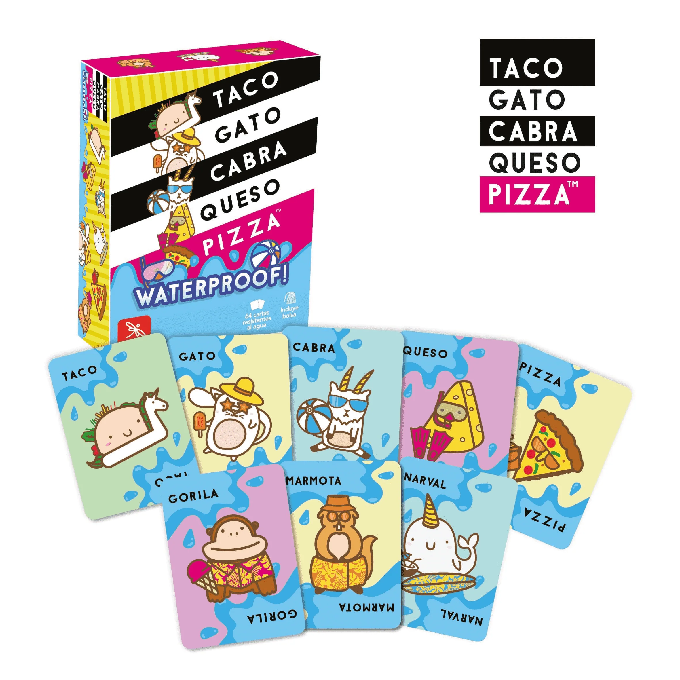 Taco Gato Cabra Queso Pizza Waterproof Juego de Cartas – Lúdilo - Image 2