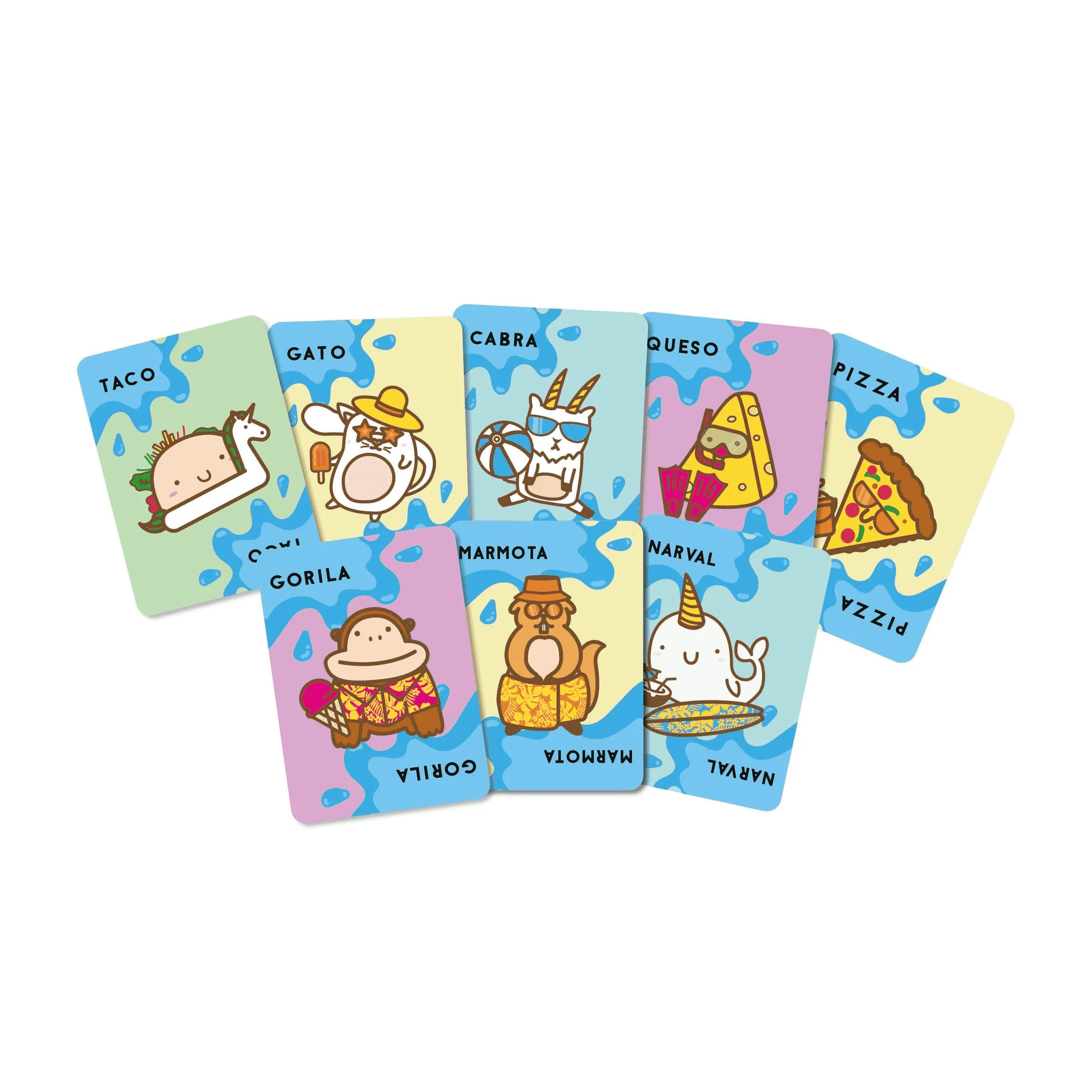 Taco Gato Cabra Queso Pizza Waterproof Juego de Cartas – Lúdilo - Image 3